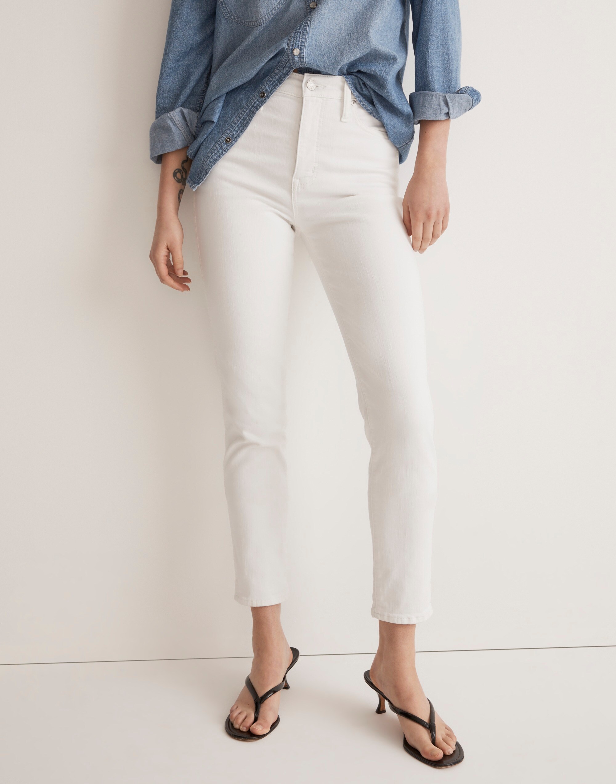 Tall Stovepipe Jeans in Pure White