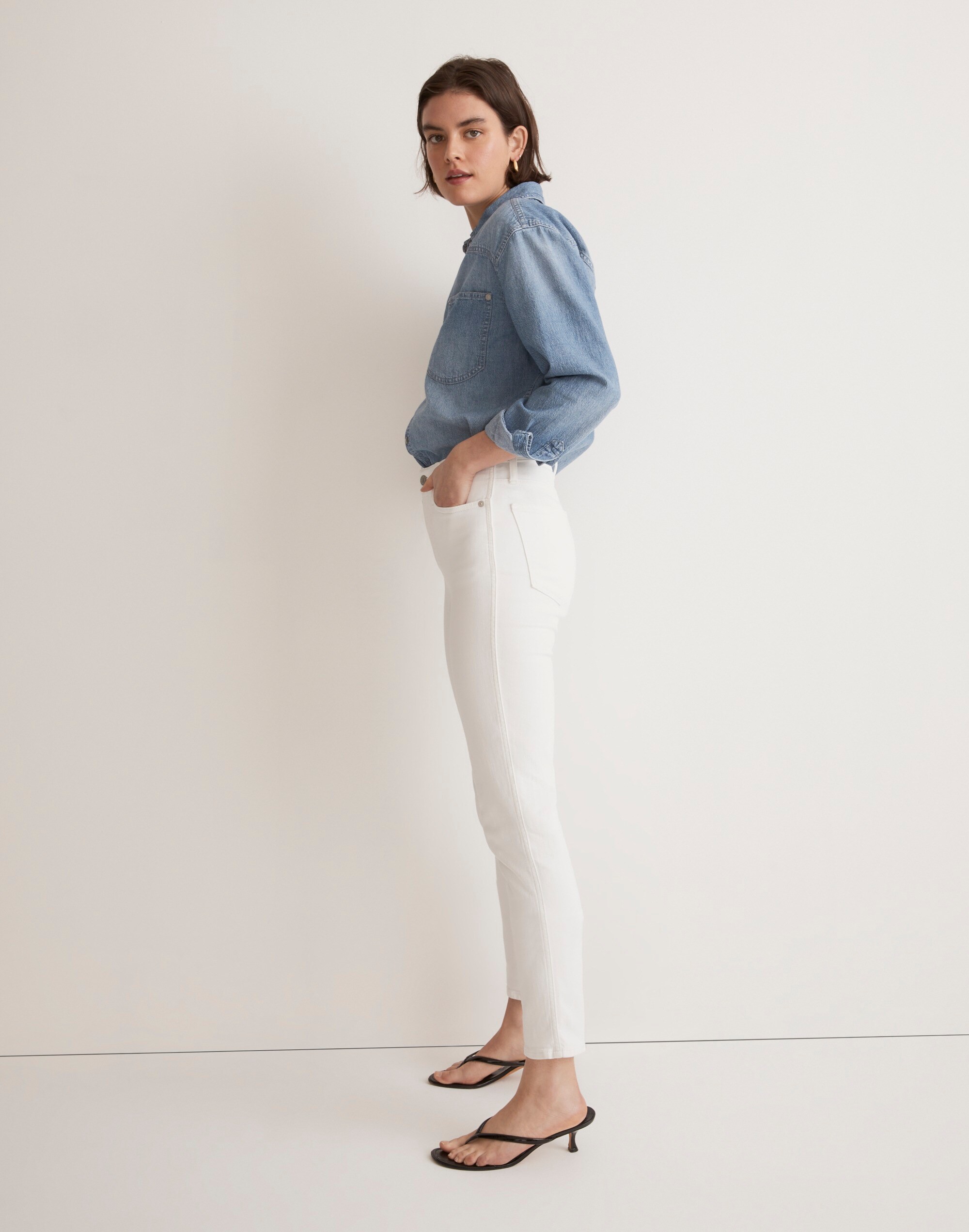 Tall Stovepipe Jeans in Pure White
