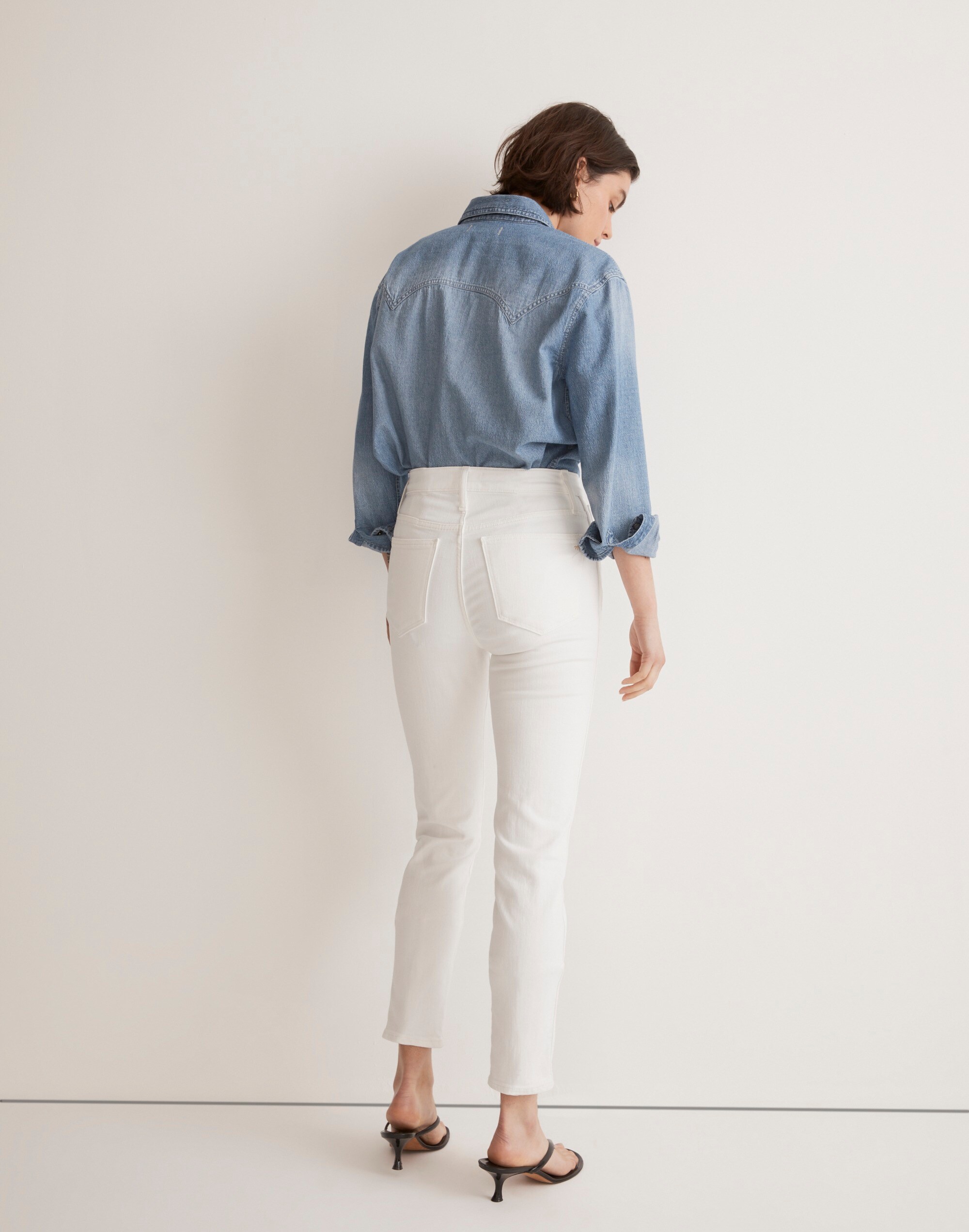 Tall Stovepipe Jeans in Pure White