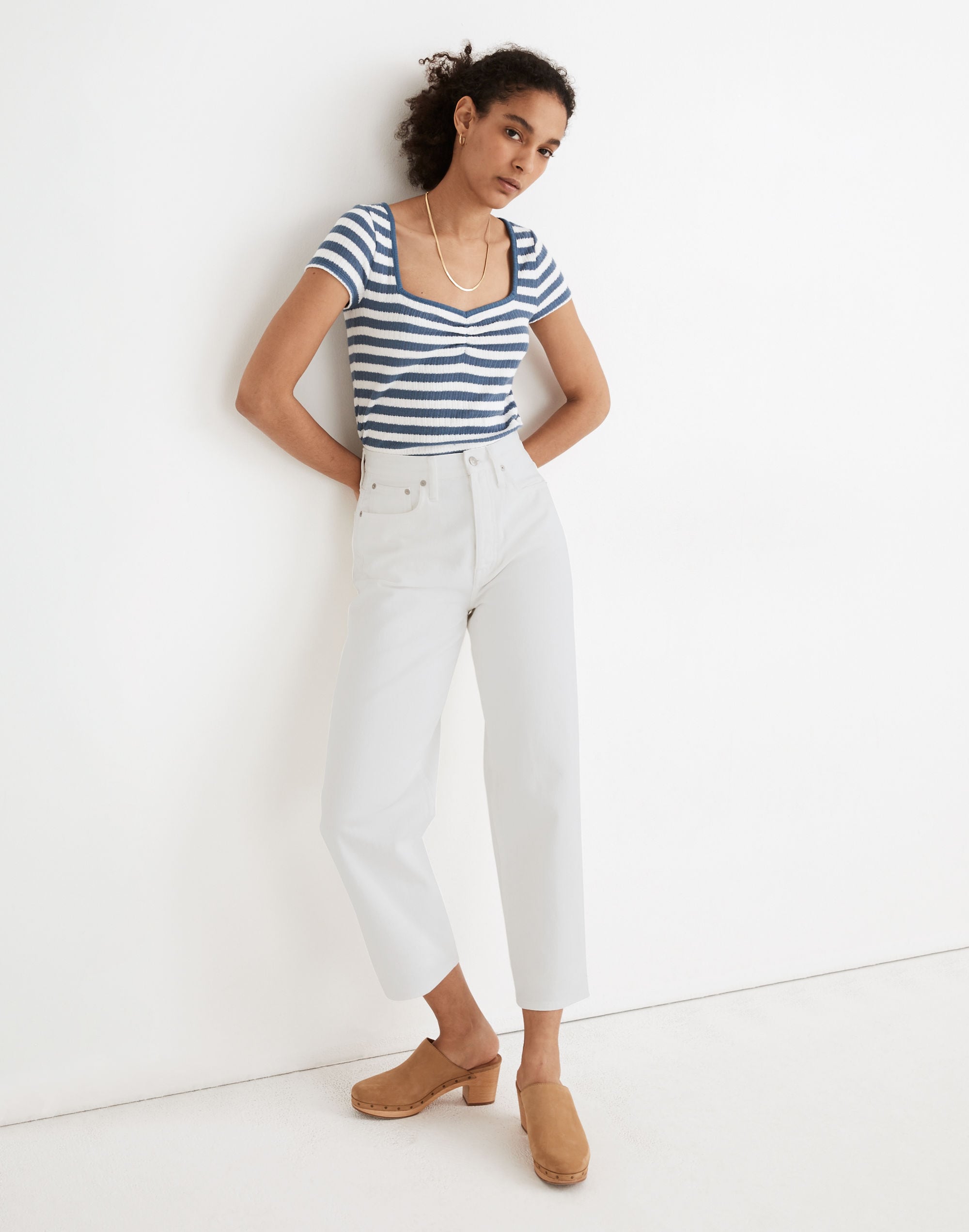 balloon jeans in tile white