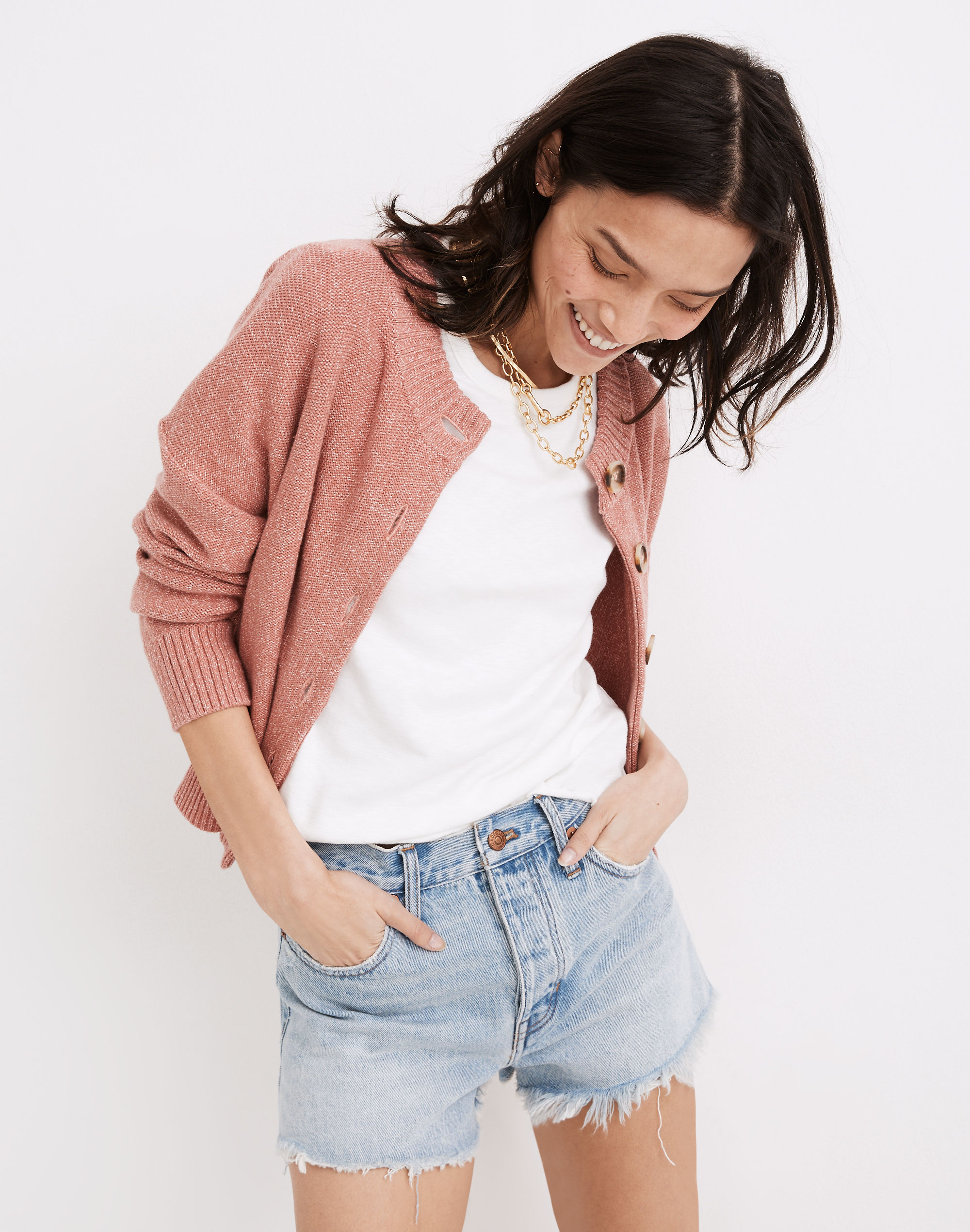 Relaxed Denim Shorts in Cedarcroft Wash