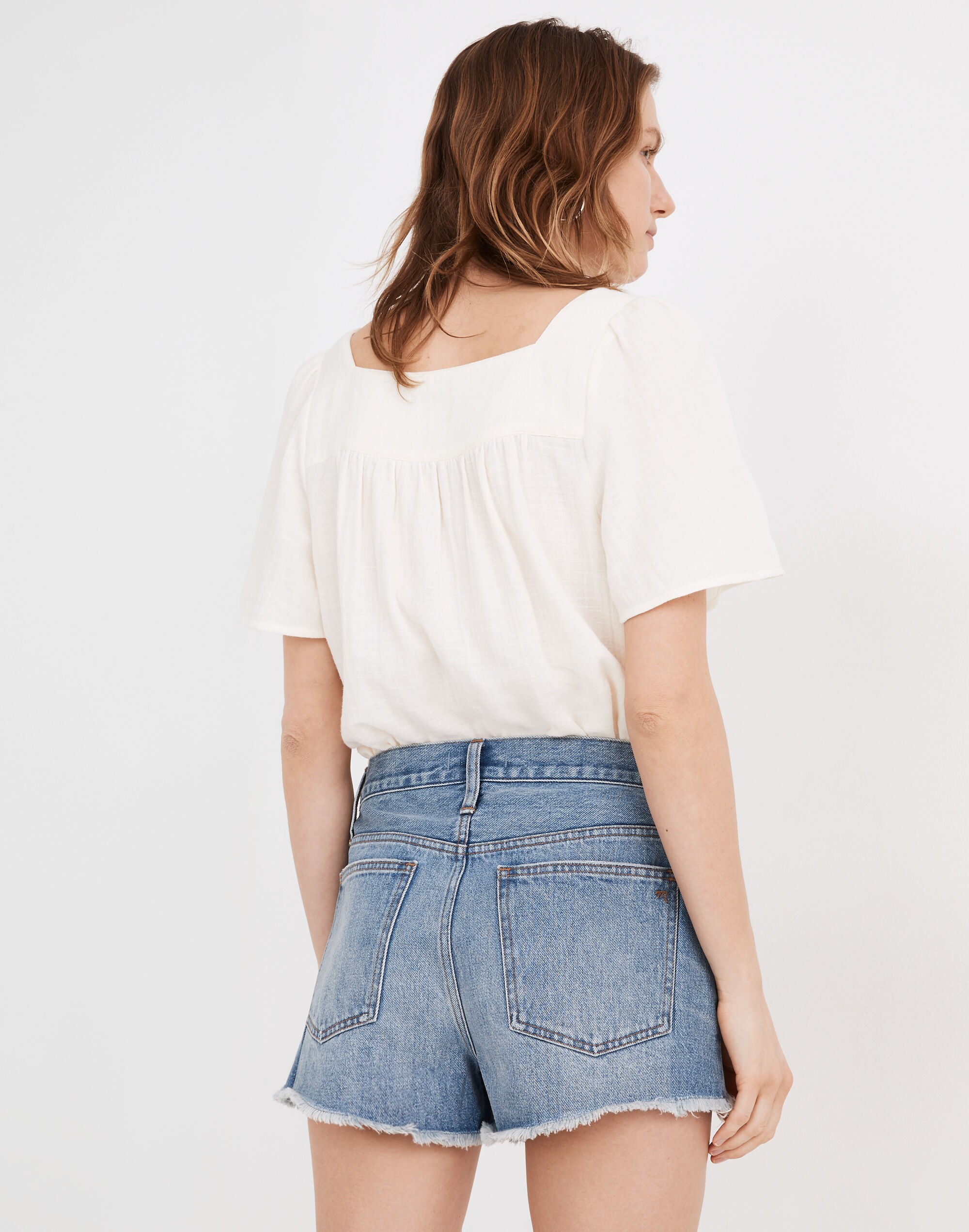 Relaxed Denim Shorts in Homecrest Wash: Ripped Edition