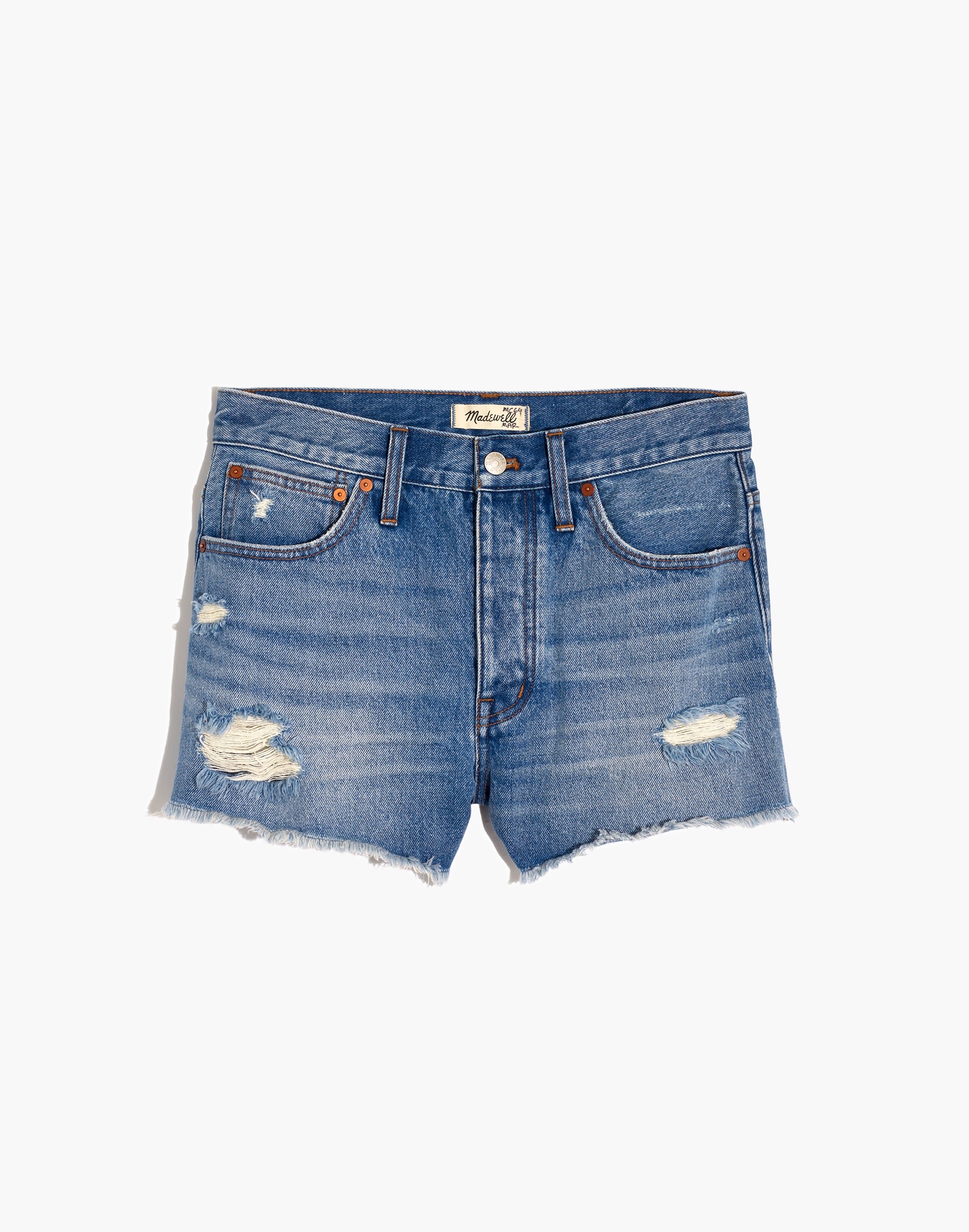 Relaxed Denim Shorts in Homecrest Wash: Ripped Edition