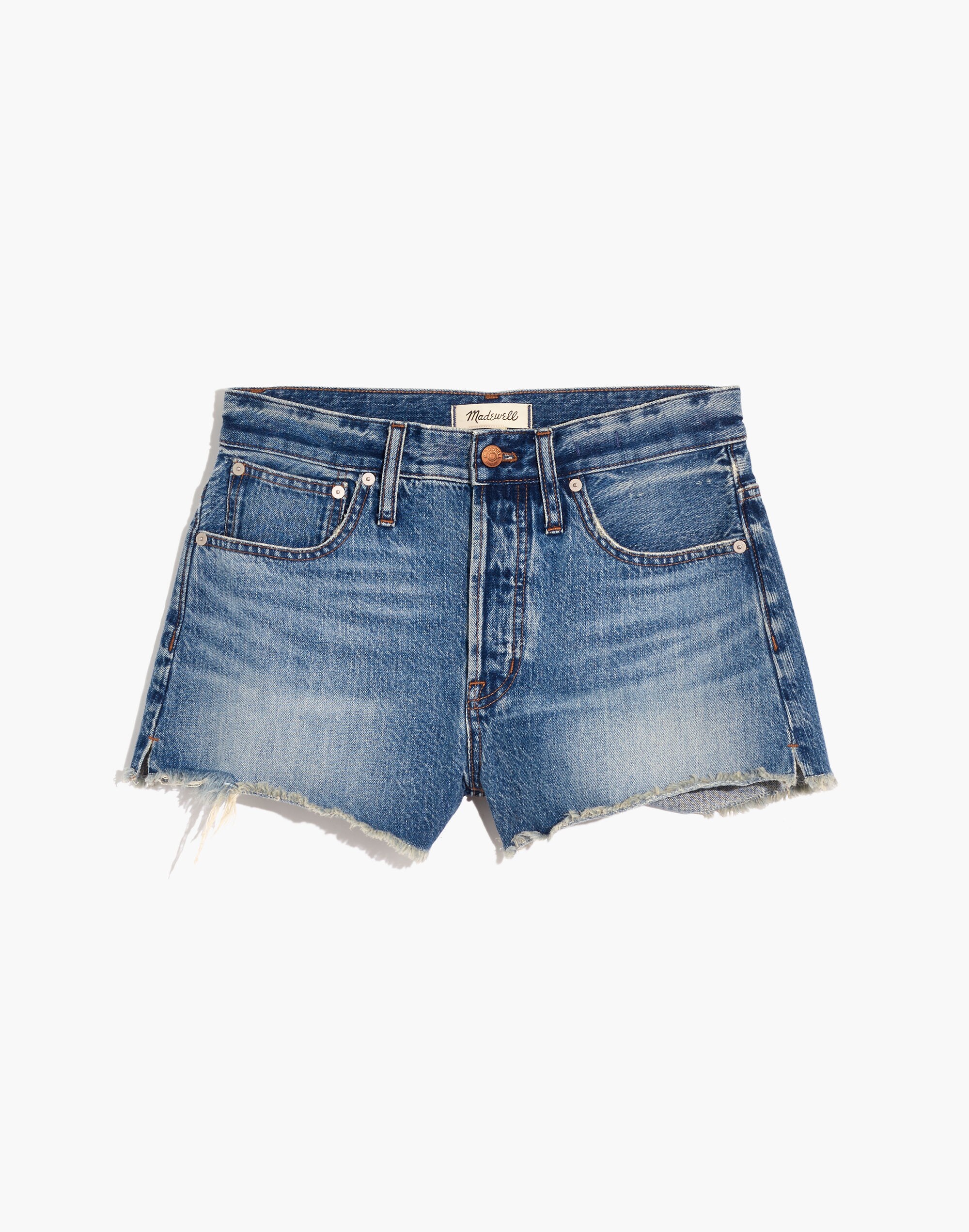Relaxed Denim Shorts in Clintonville Wash: Split-Hem Edition