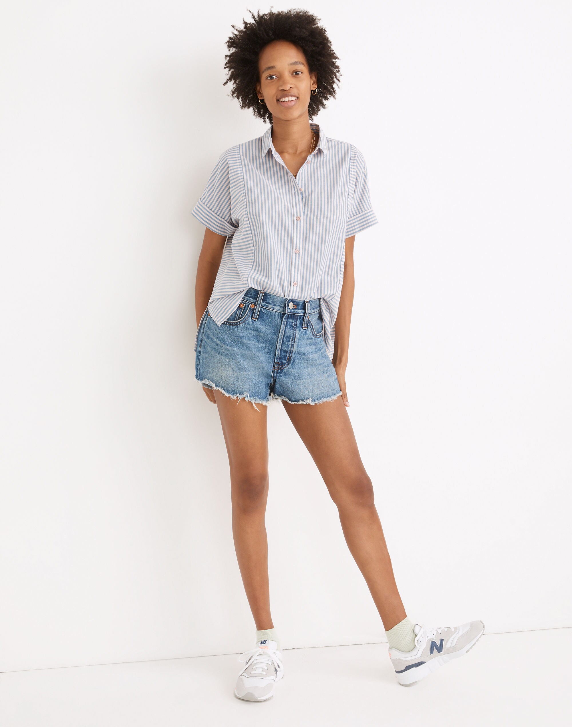 Relaxed Denim Shorts in Berriman Wash