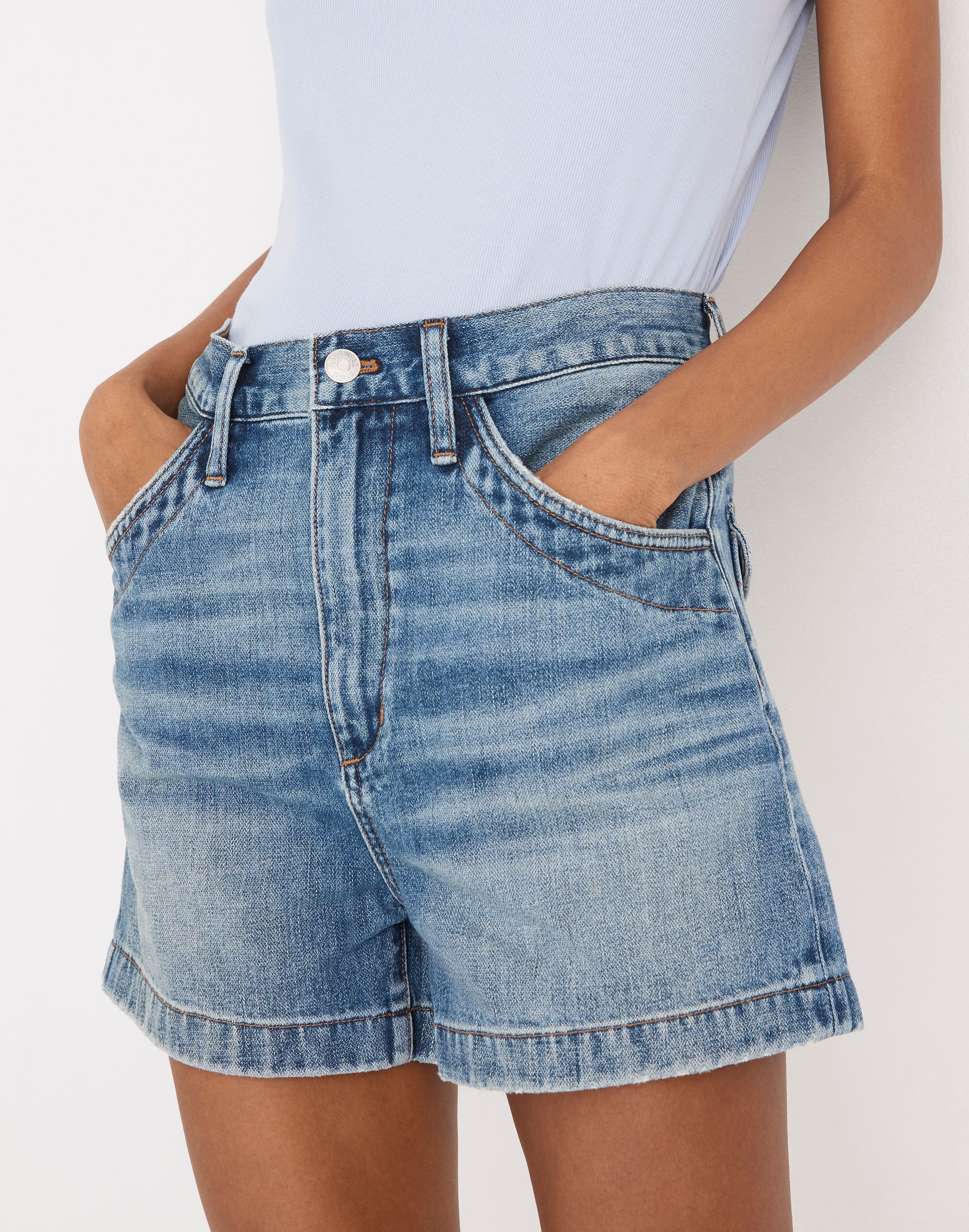 Denim Workwear Shorts in Clemente Wash