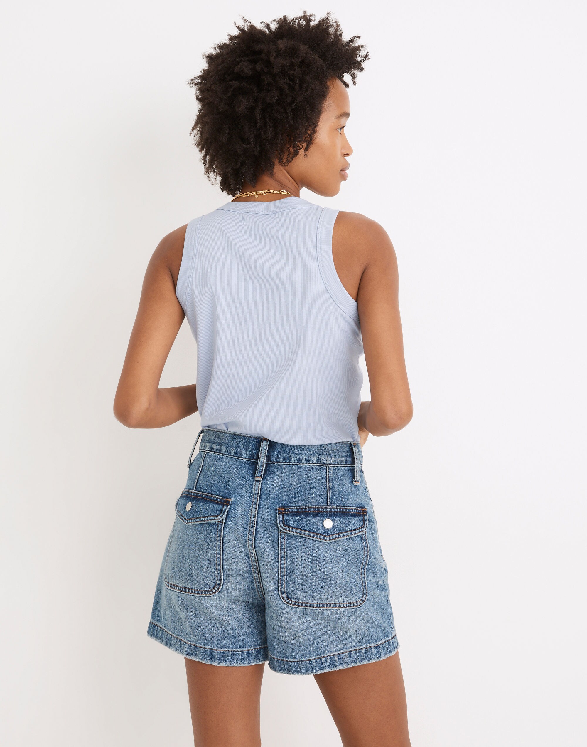 Denim Workwear Shorts in Clemente Wash