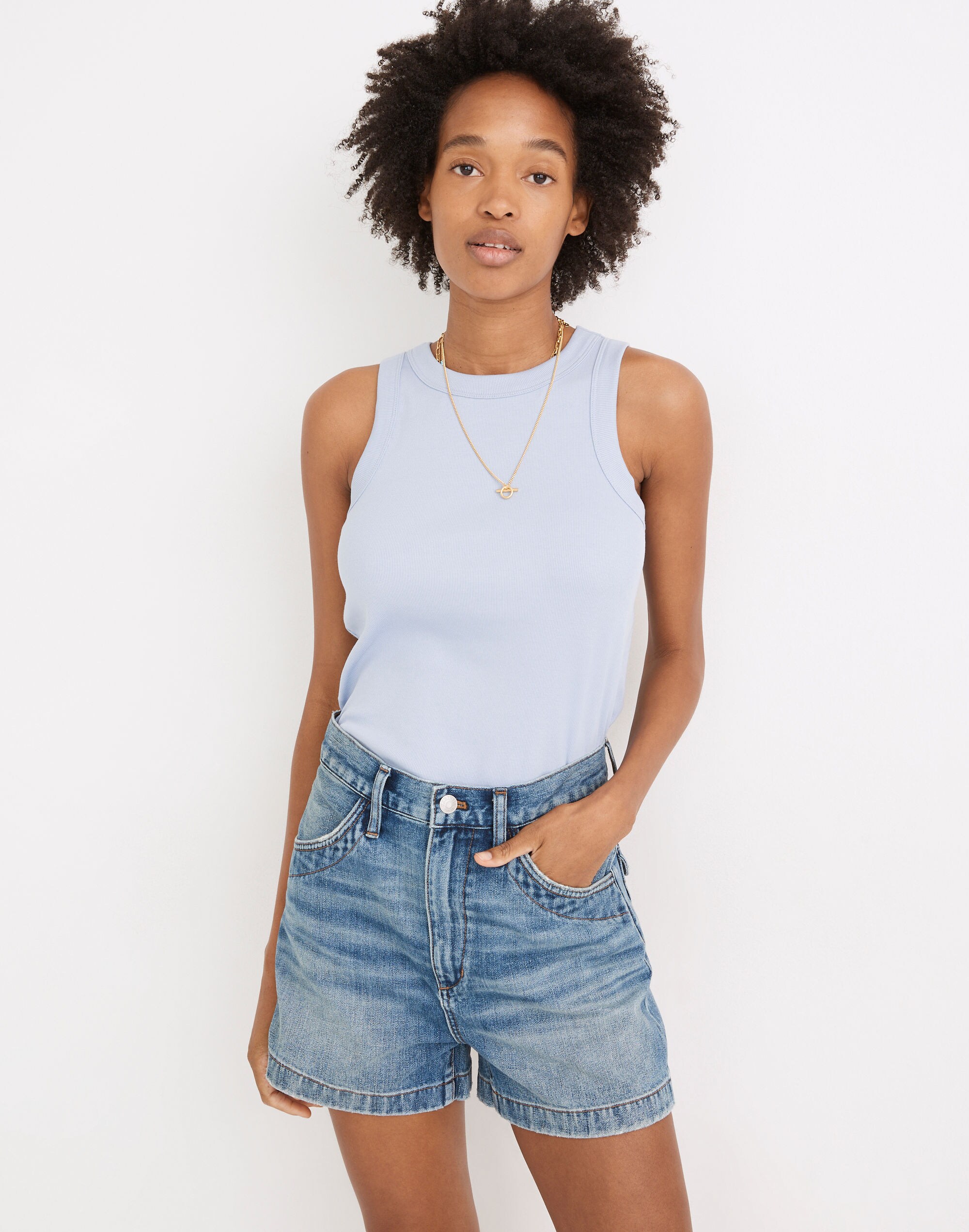 Denim Workwear Shorts in Clemente Wash