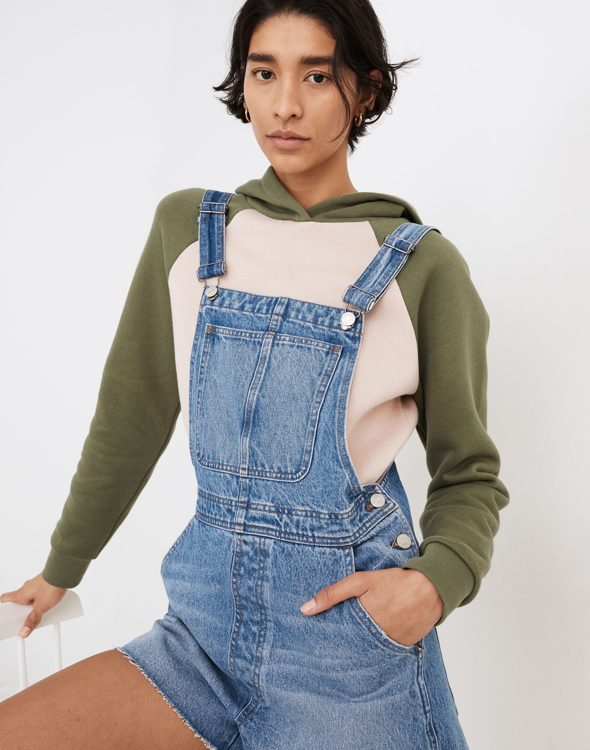 Adirondack Short Overalls in Benham Wash