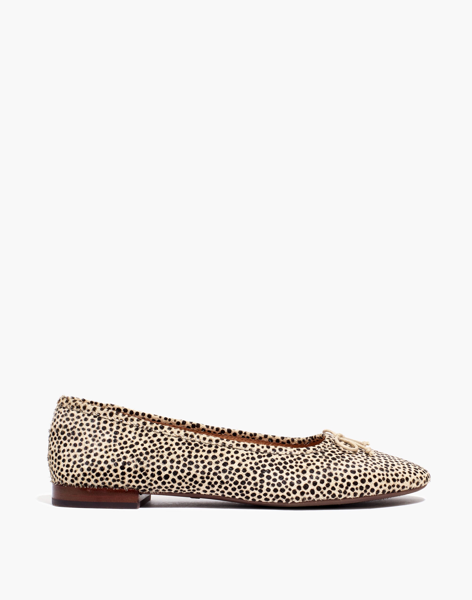 The Adelle Ballet Flat in Spot Dot Calf Hair