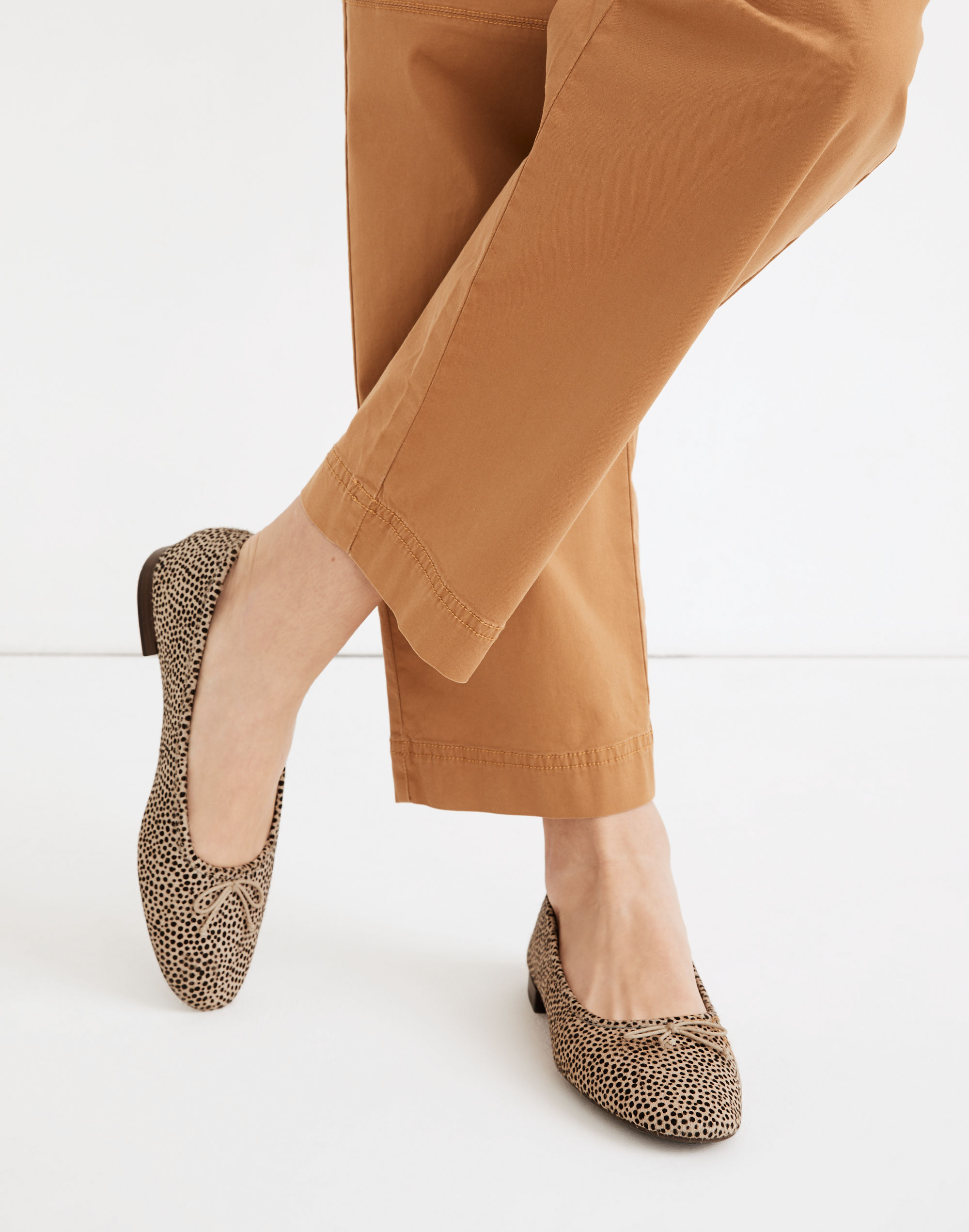 The Adelle Ballet Flat in Spot Dot Calf Hair