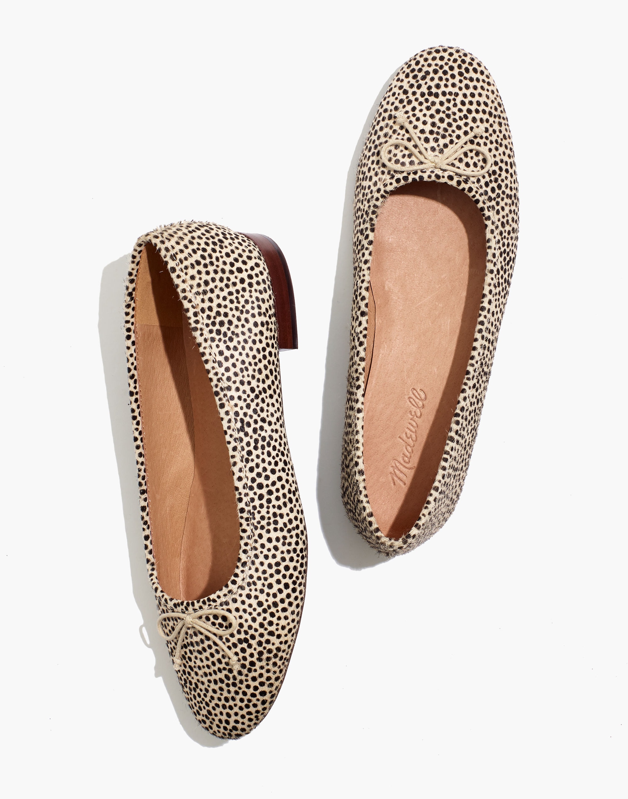 The Adelle Ballet Flat in Spot Dot Calf Hair