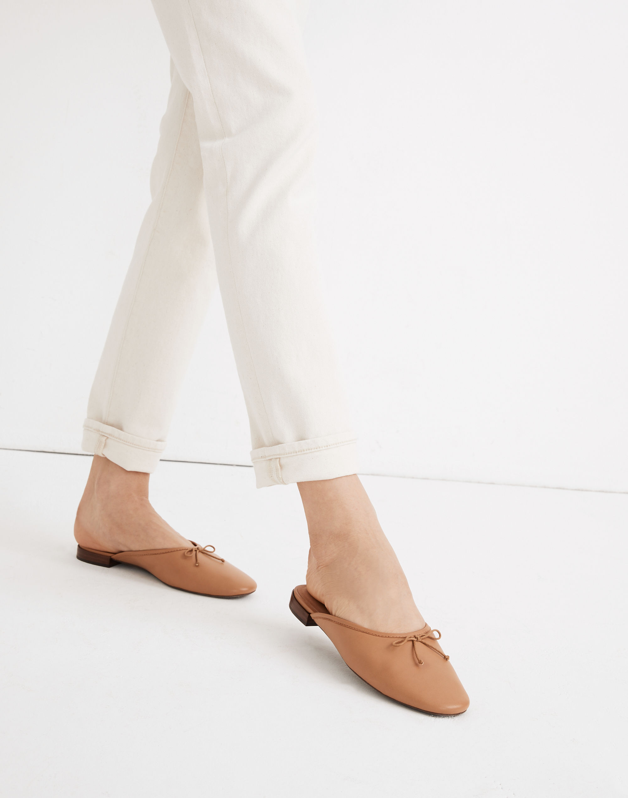 The Adelle Ballet Mule in Leather