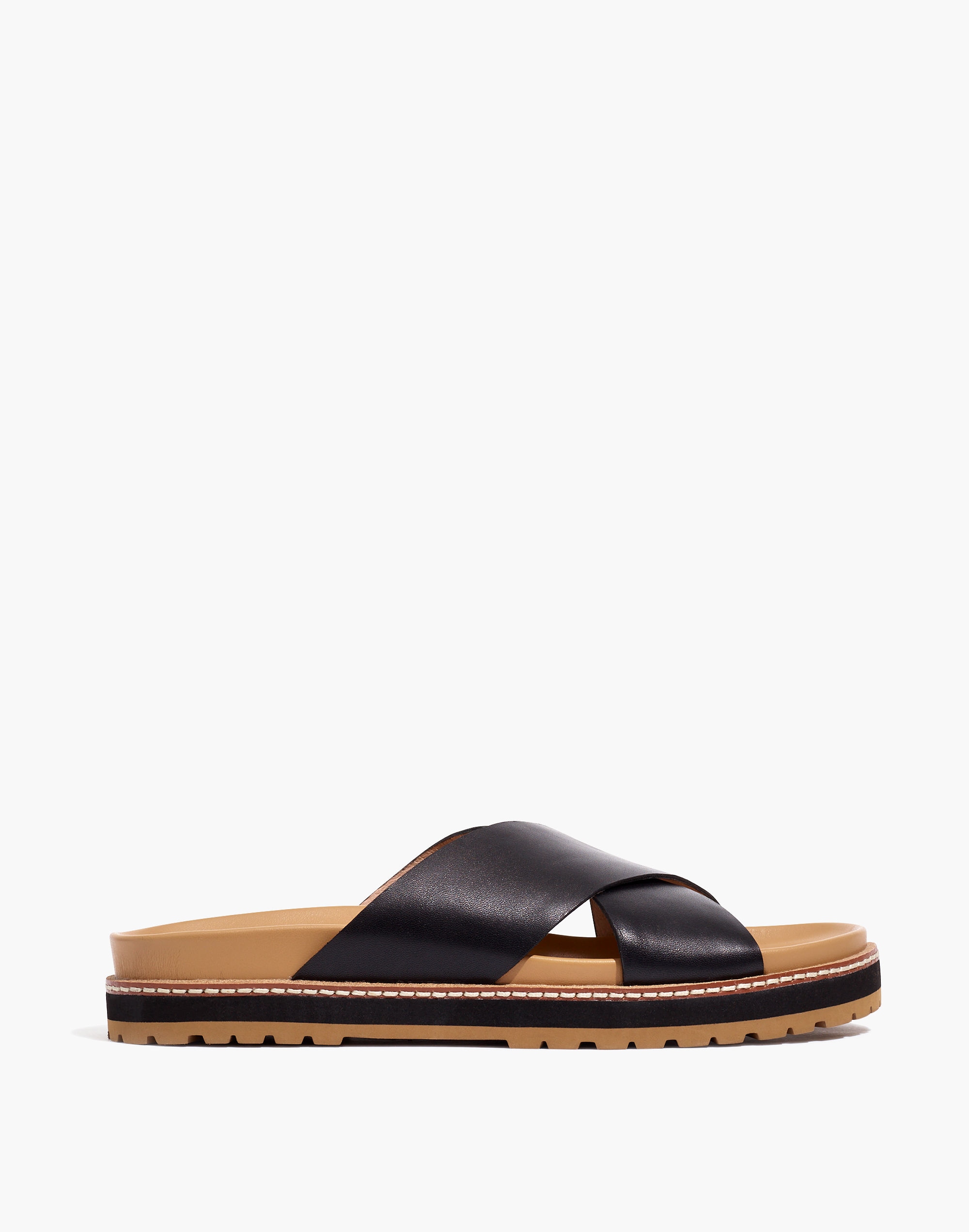 The Dayna Lugsole Slide Sandal in Leather