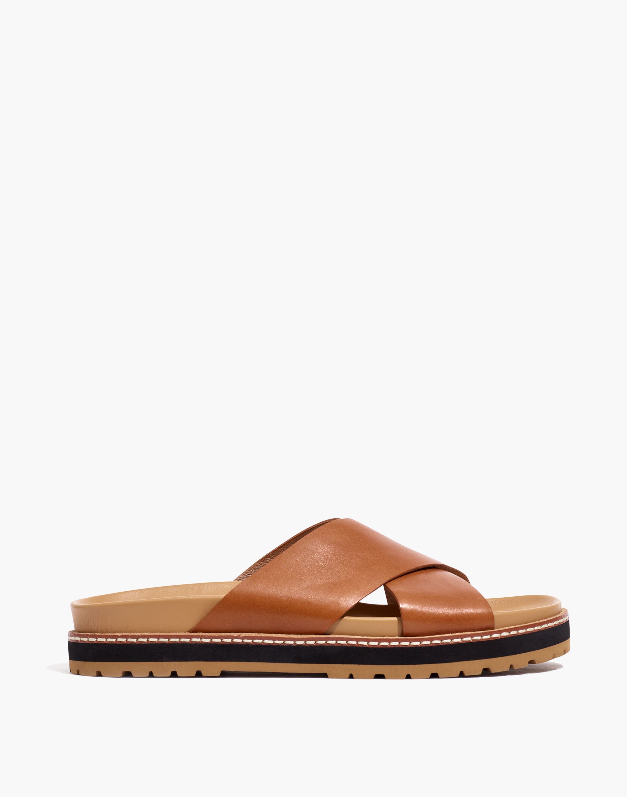 The Dayna Lugsole Slide Sandal in Leather