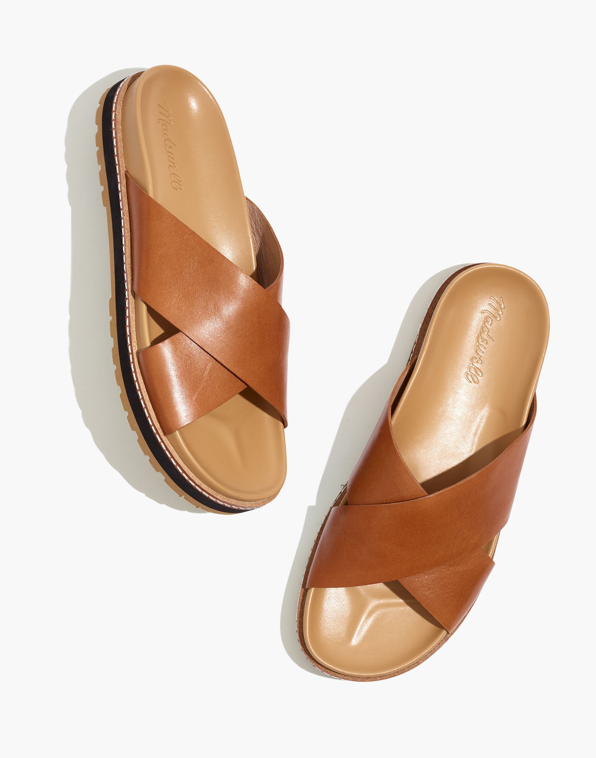 The Dayna Lugsole Slide Sandal in Leather
