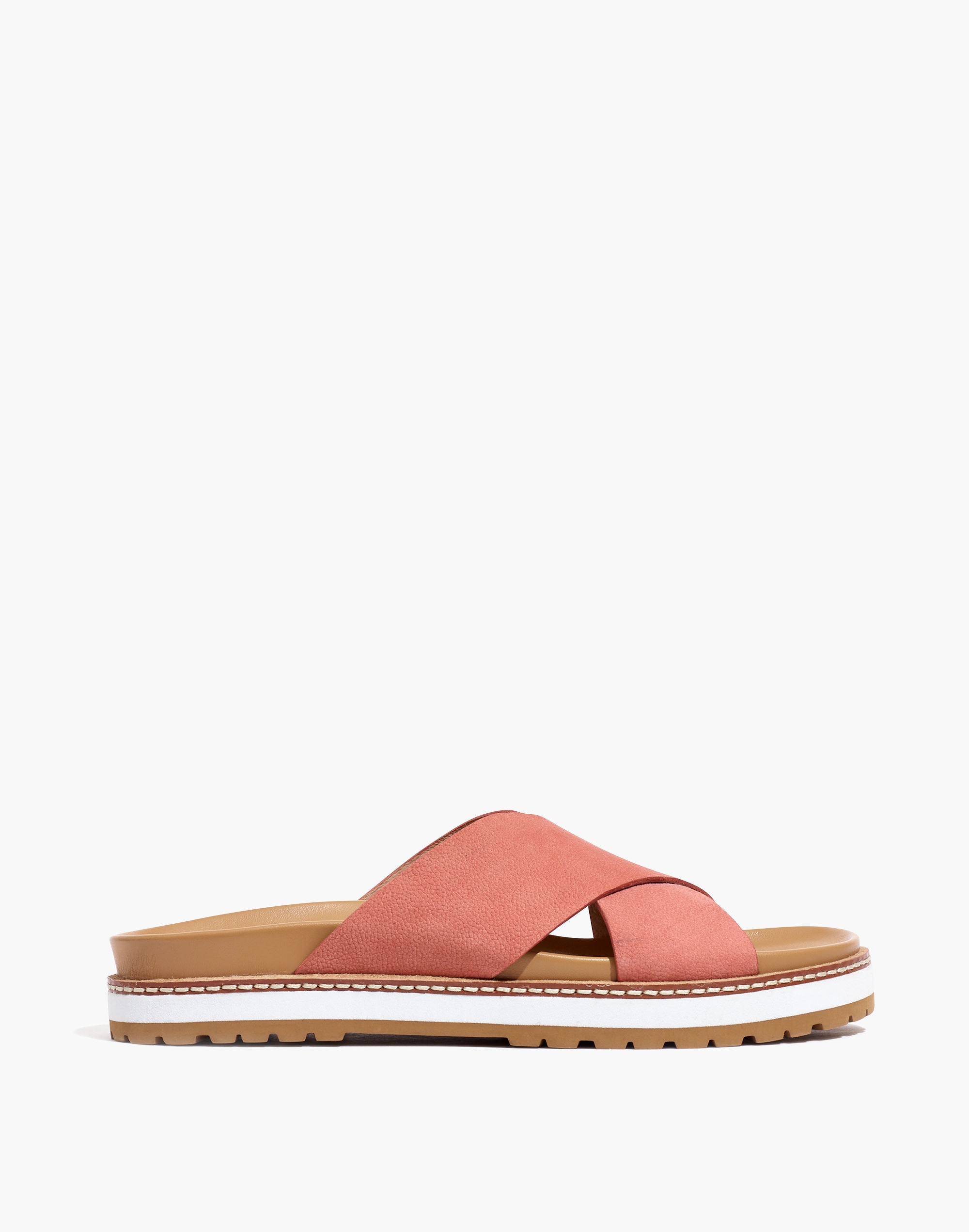 The Dayna Lugsole Slide Sandal in Nubuck Leather
