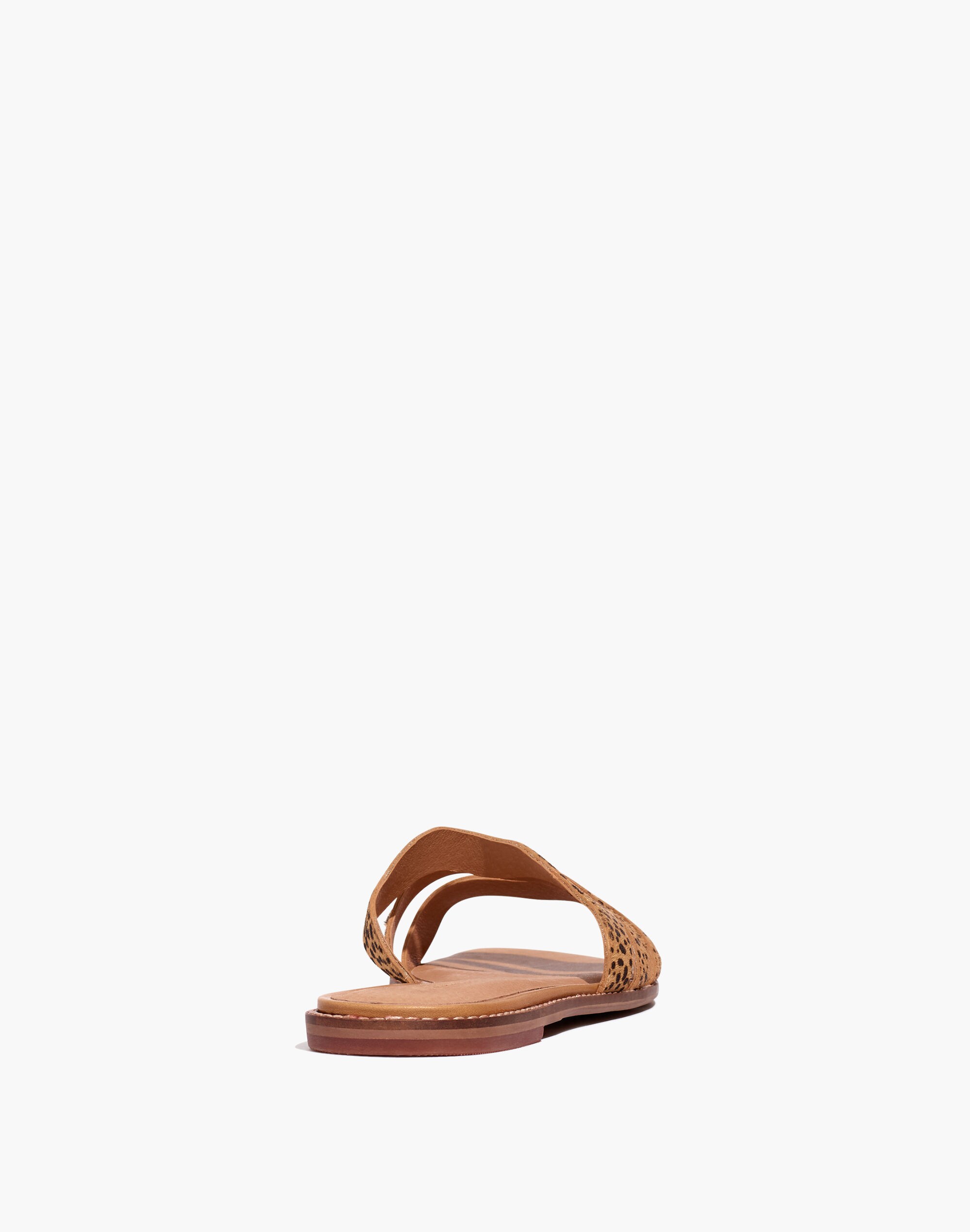 The Wave Slide Sandal in Spotted Calf Hair
