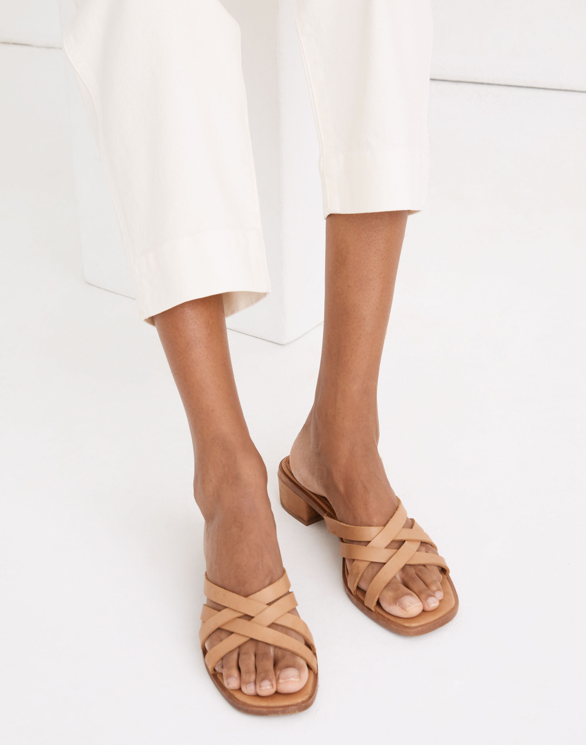 The Melanie Mule Sandal in Vachetta Leather