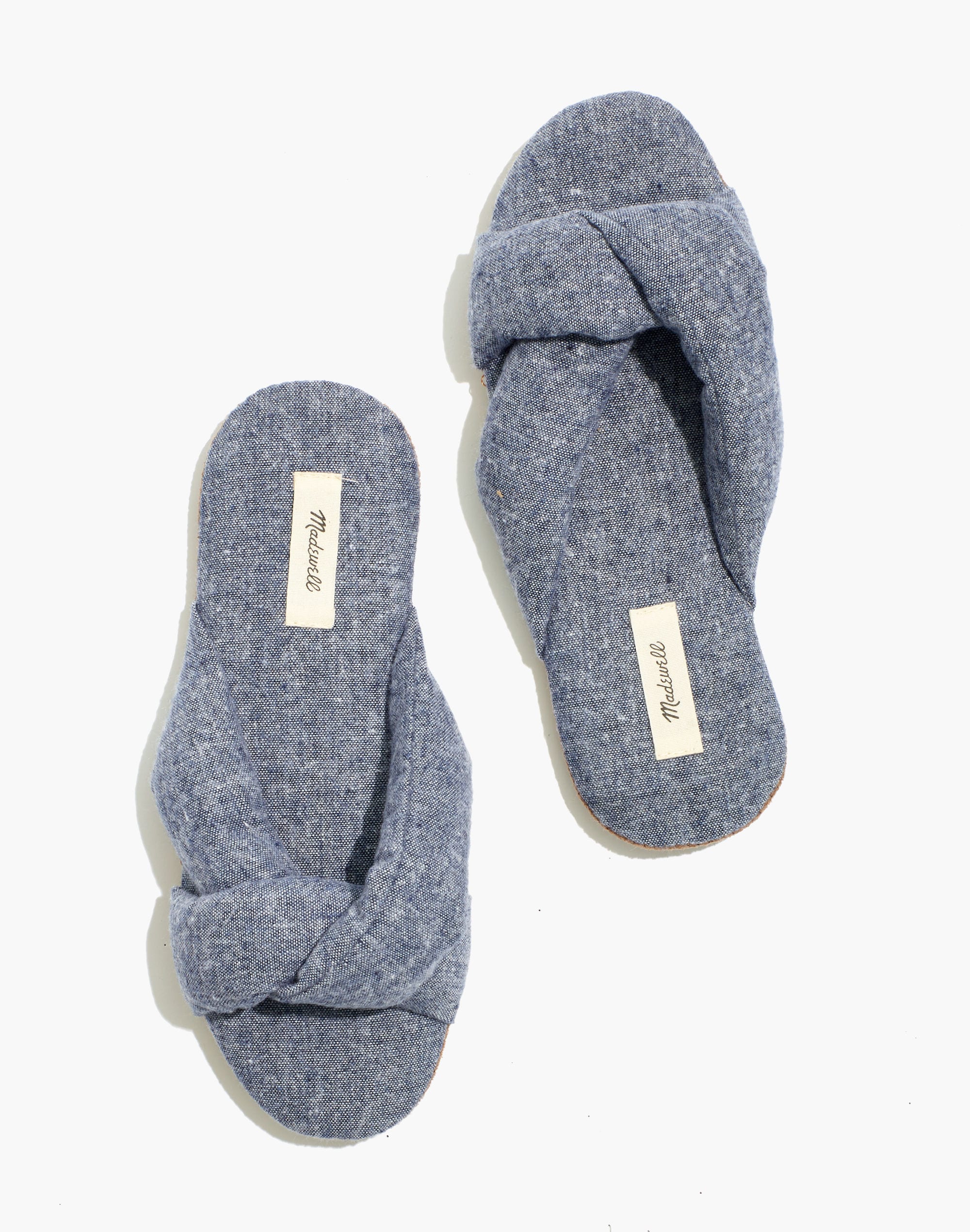 fly Enig med Ydmyge Madewell Chambray Crisscross Scuff Slippers | Bethesda Row