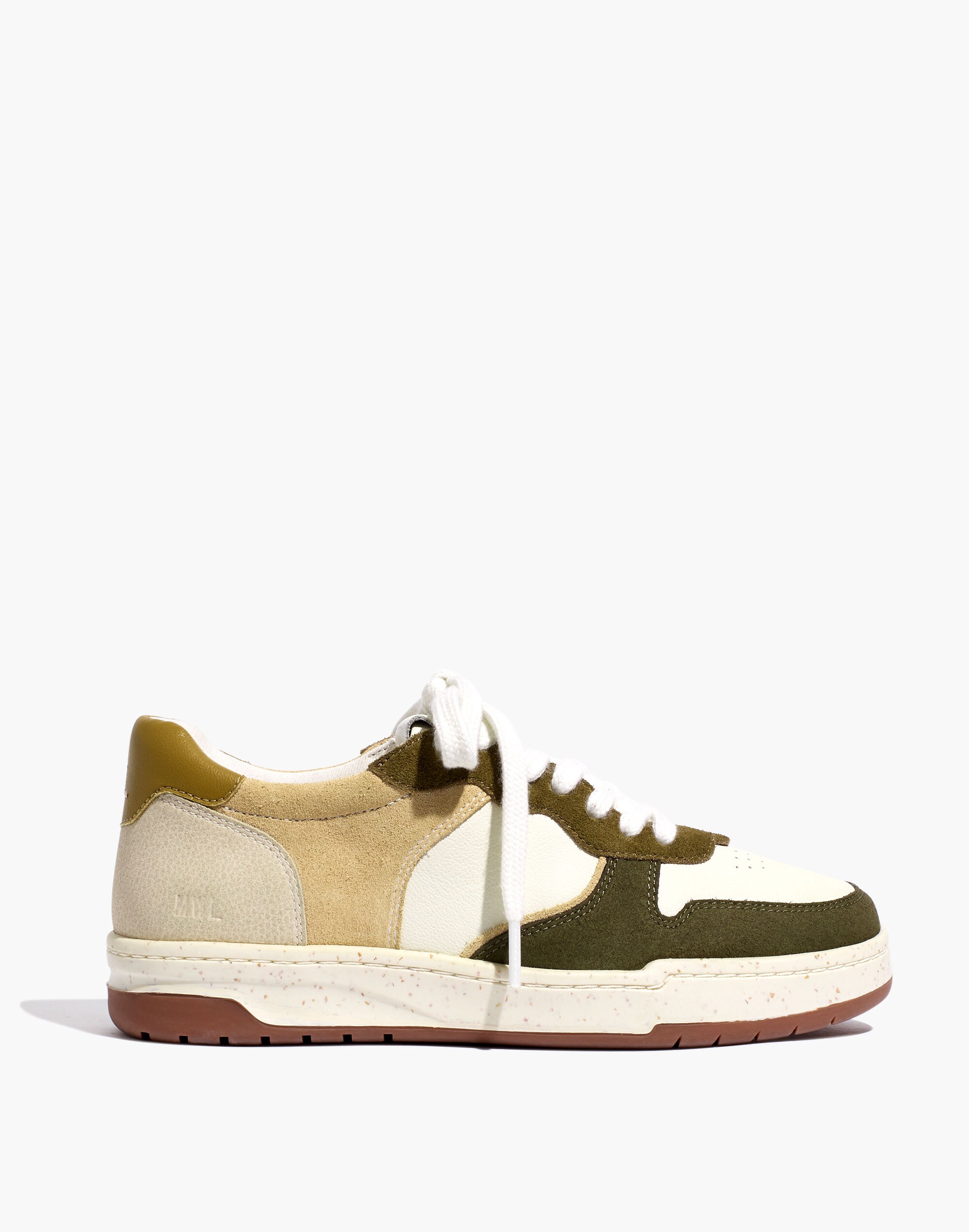 Court Sneakers in Colorblock Leather and Suede