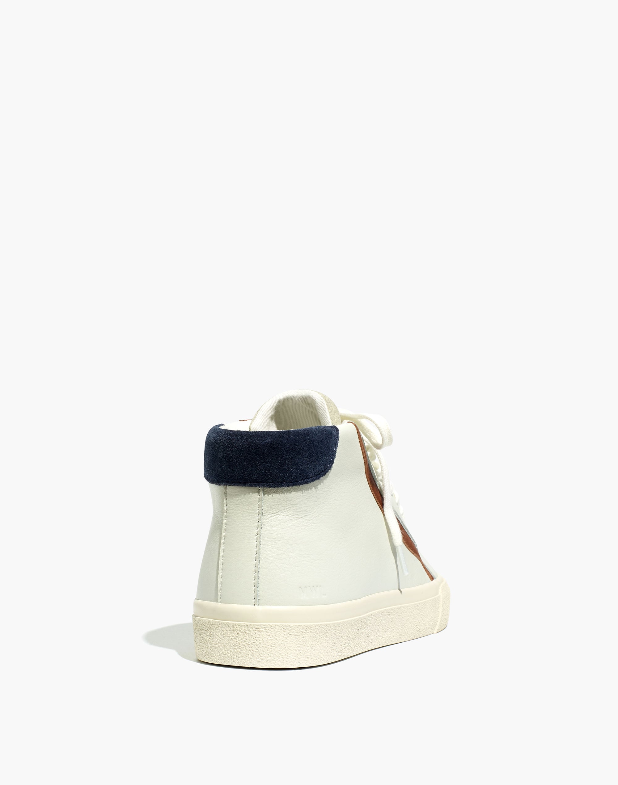 Sidewalk High-Top Sneakers in Colorblock Leather