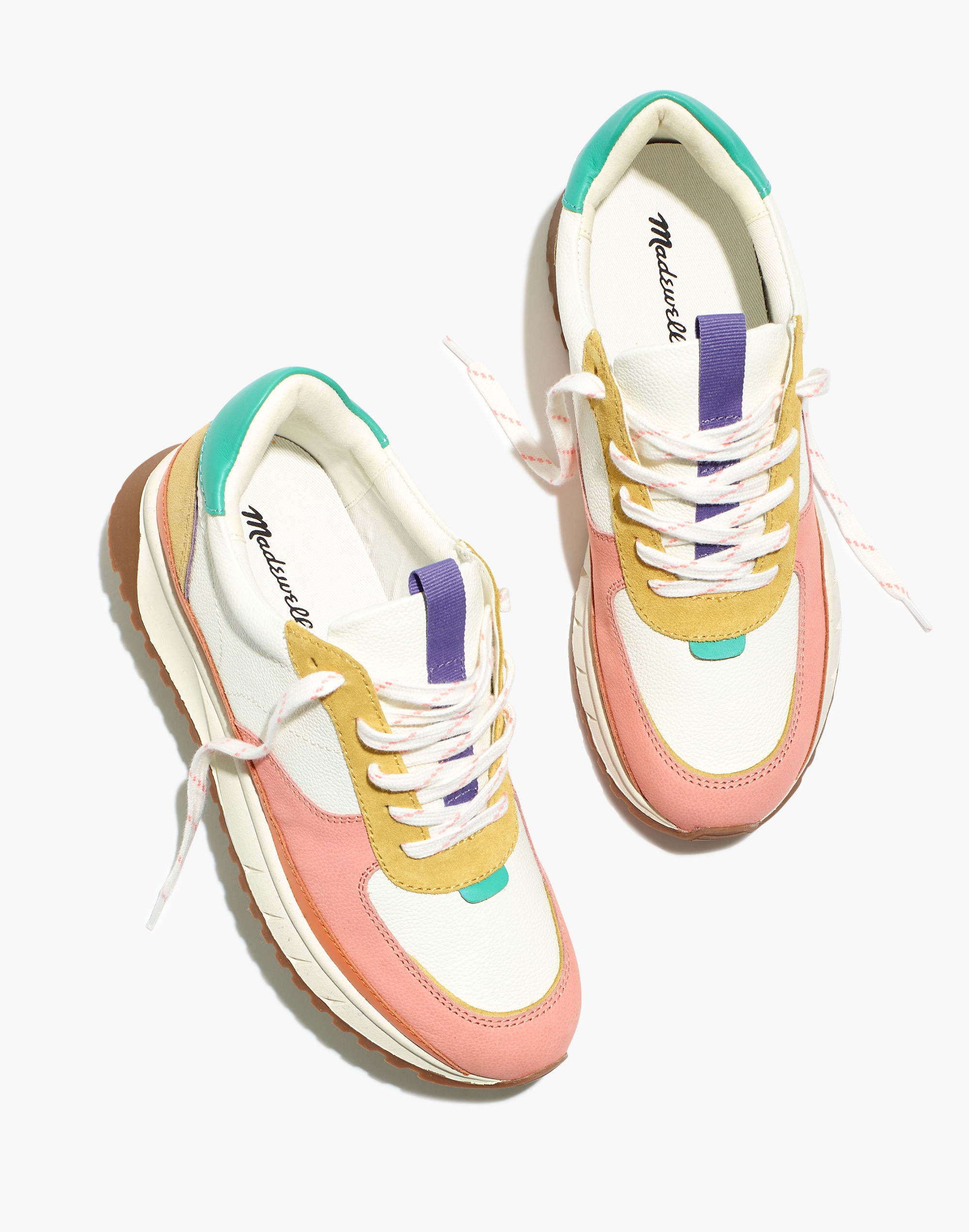 Kickoff Trainer Sneakers in Colorblock Leather