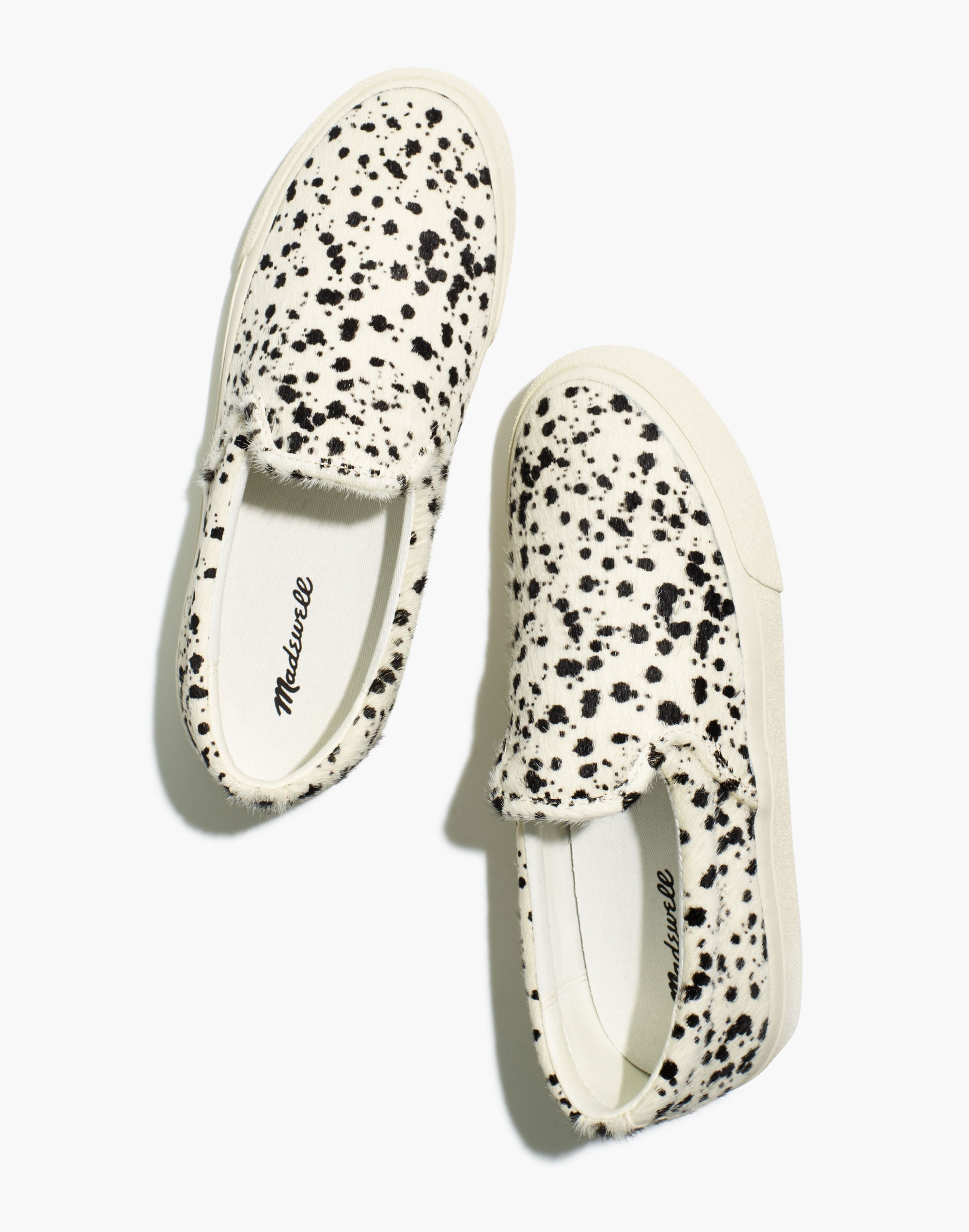 Sidewalk Slip-On Sneakers in Spatter-Painted Calf Hair