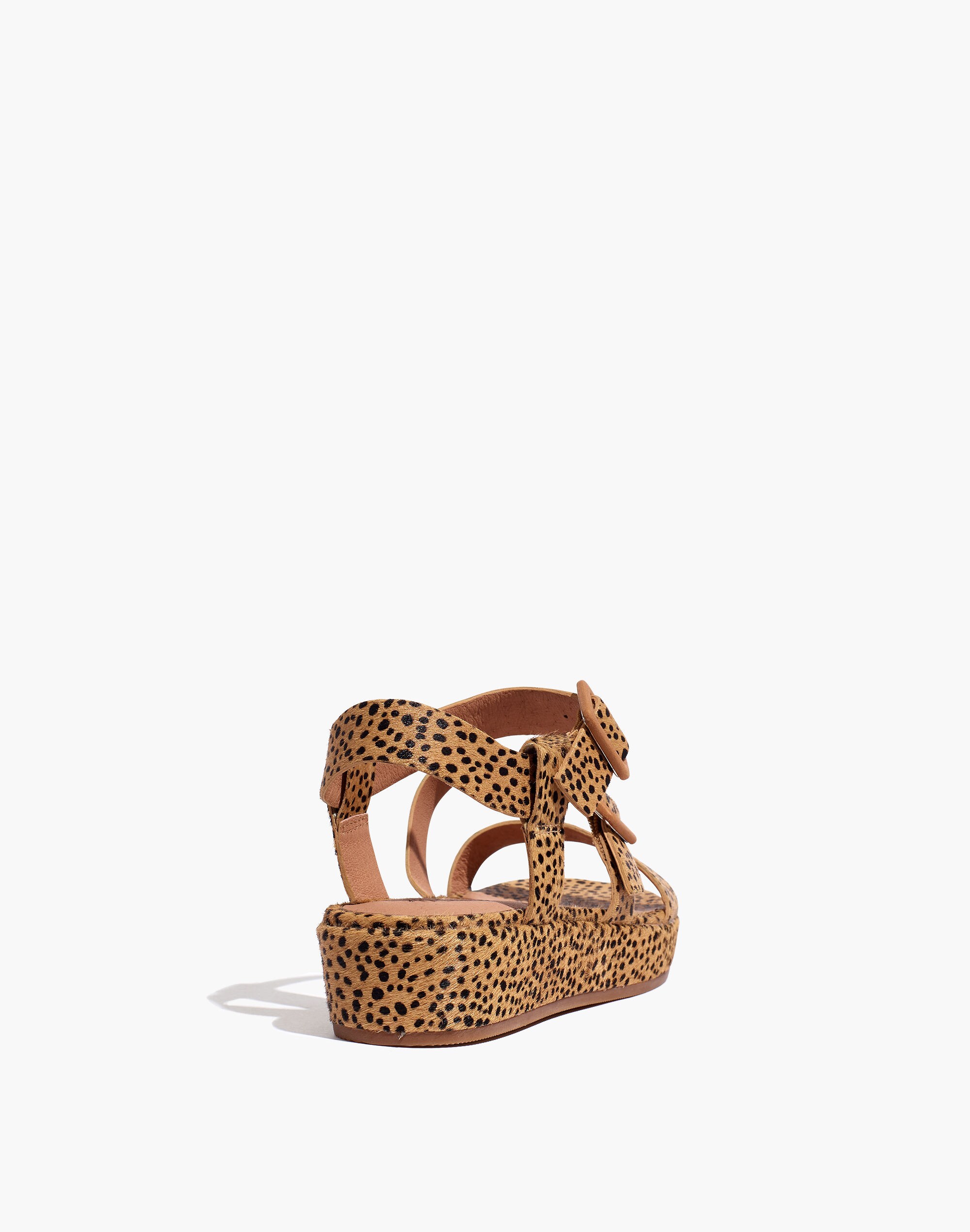 The Robin Platform Sandal in Spotted Calf Hair