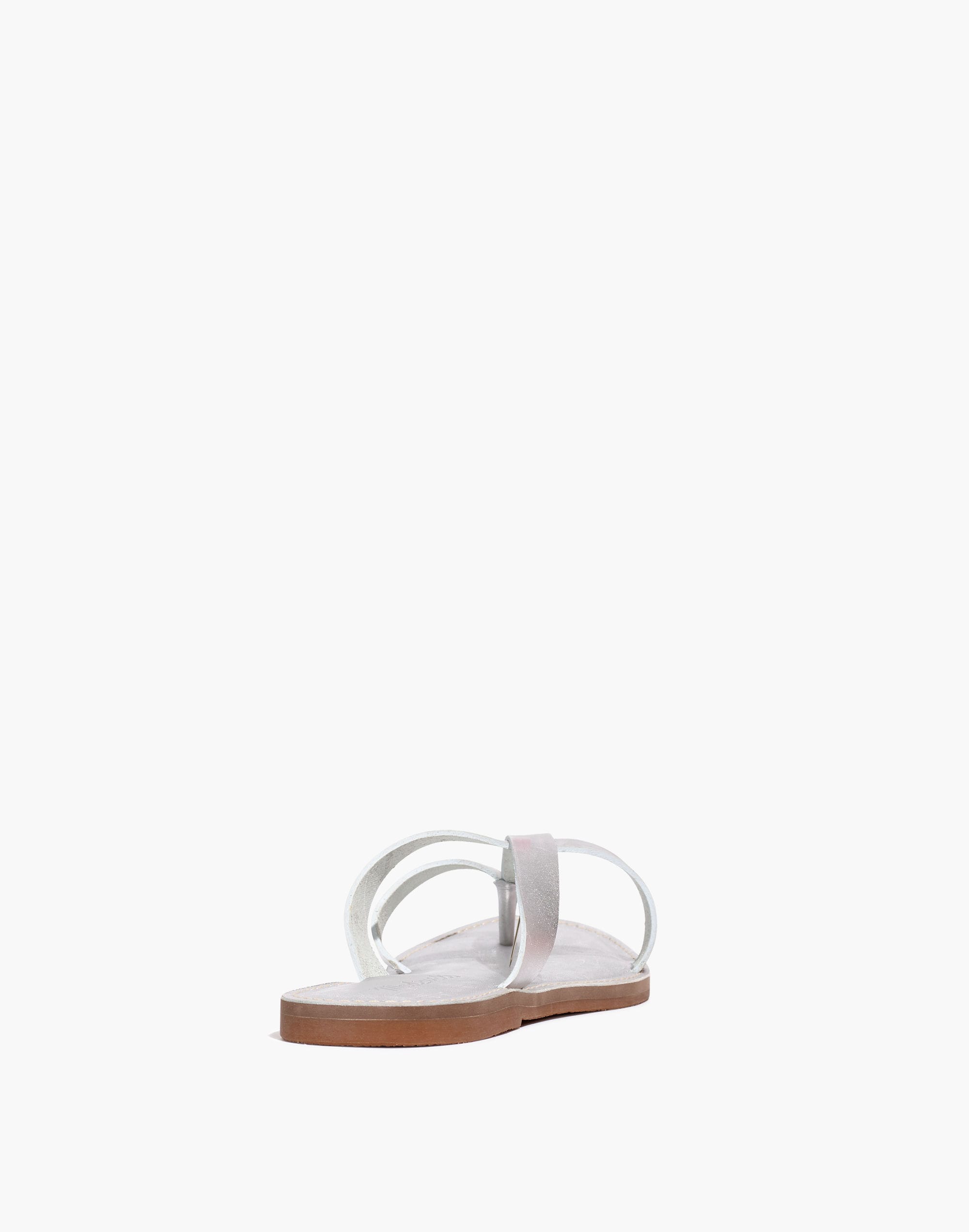 The Boardwalk Thong Sandal in Metallic Leather