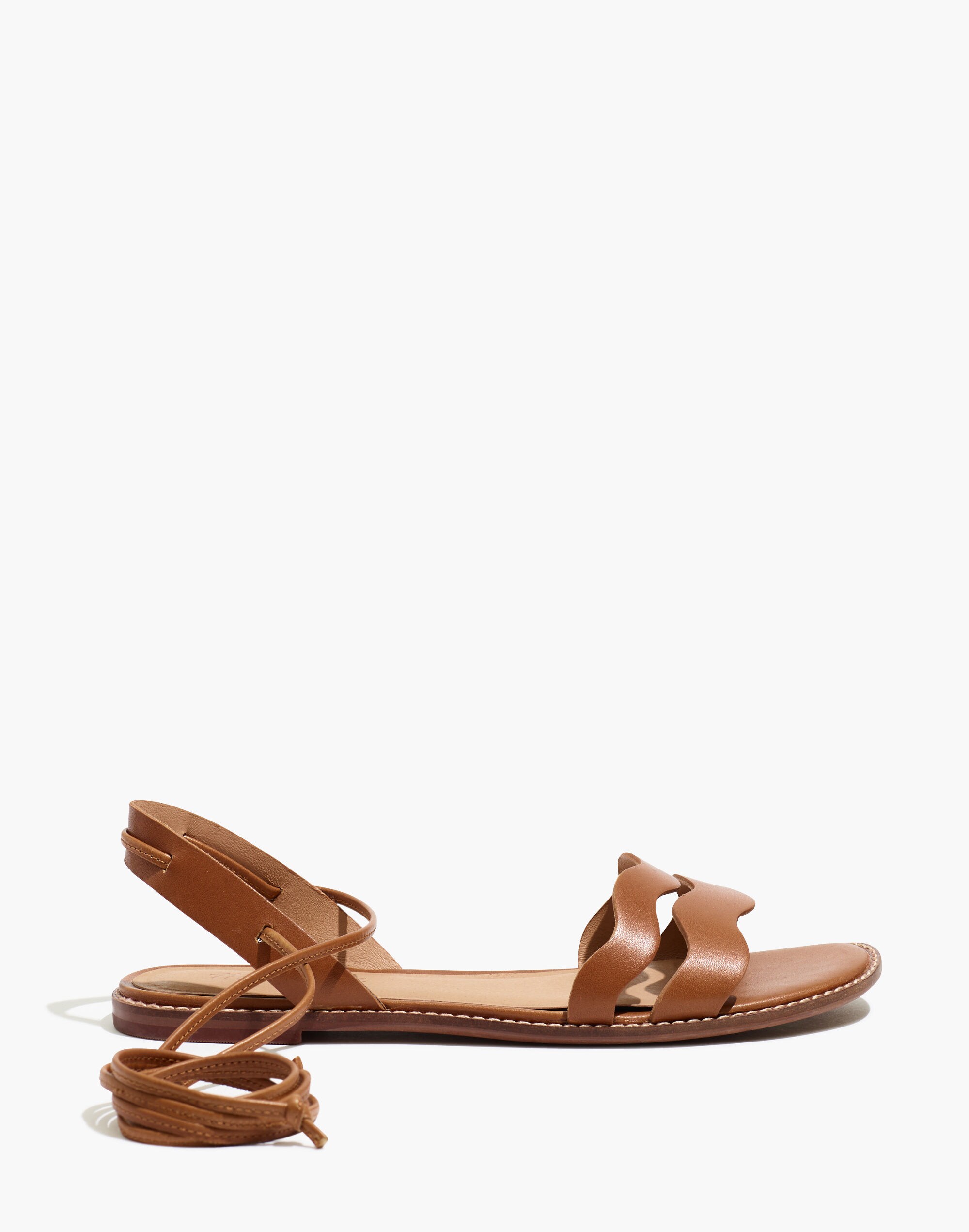 The Wave Lace-Up Sandal in Leather