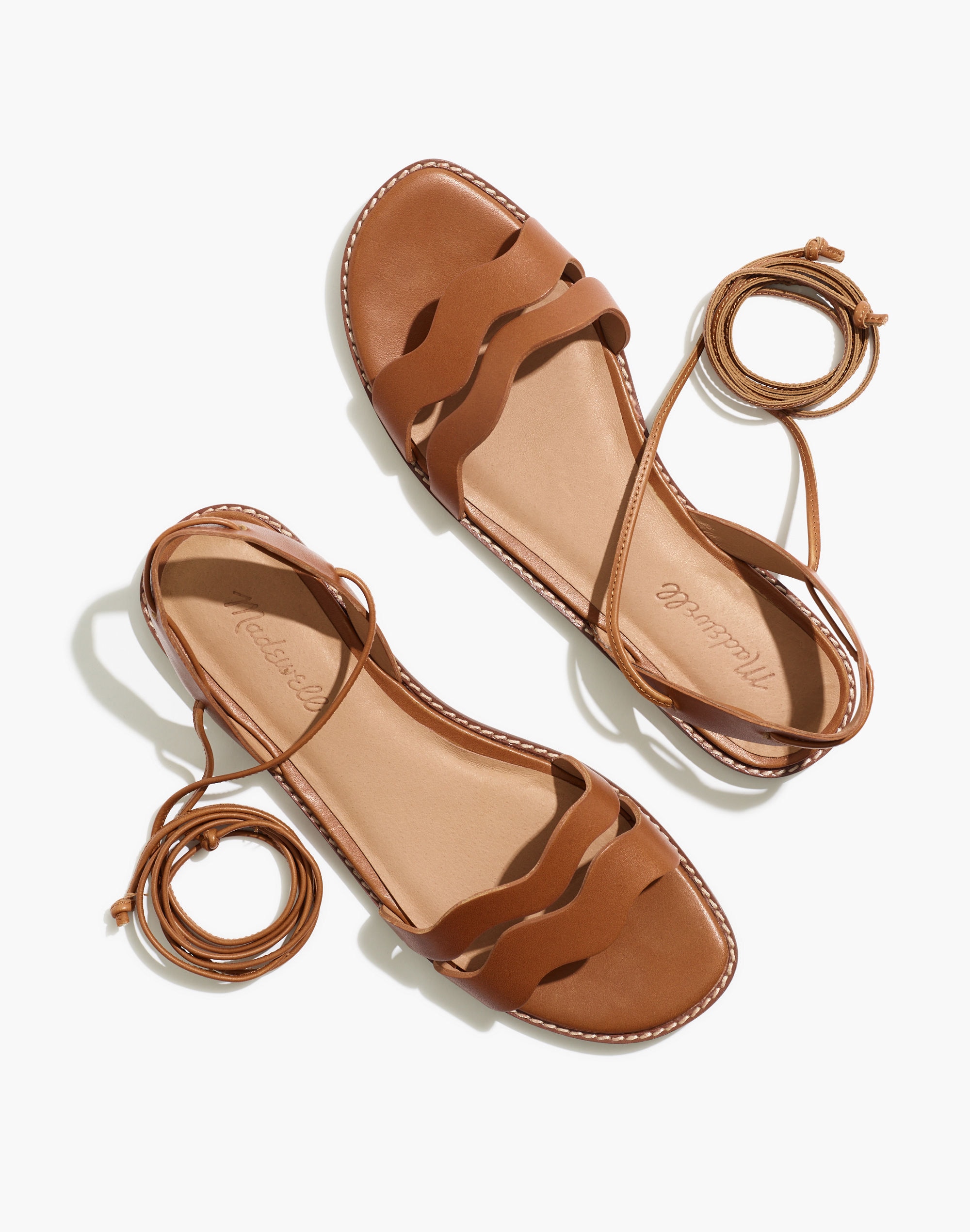 The Wave Lace-Up Sandal in Leather