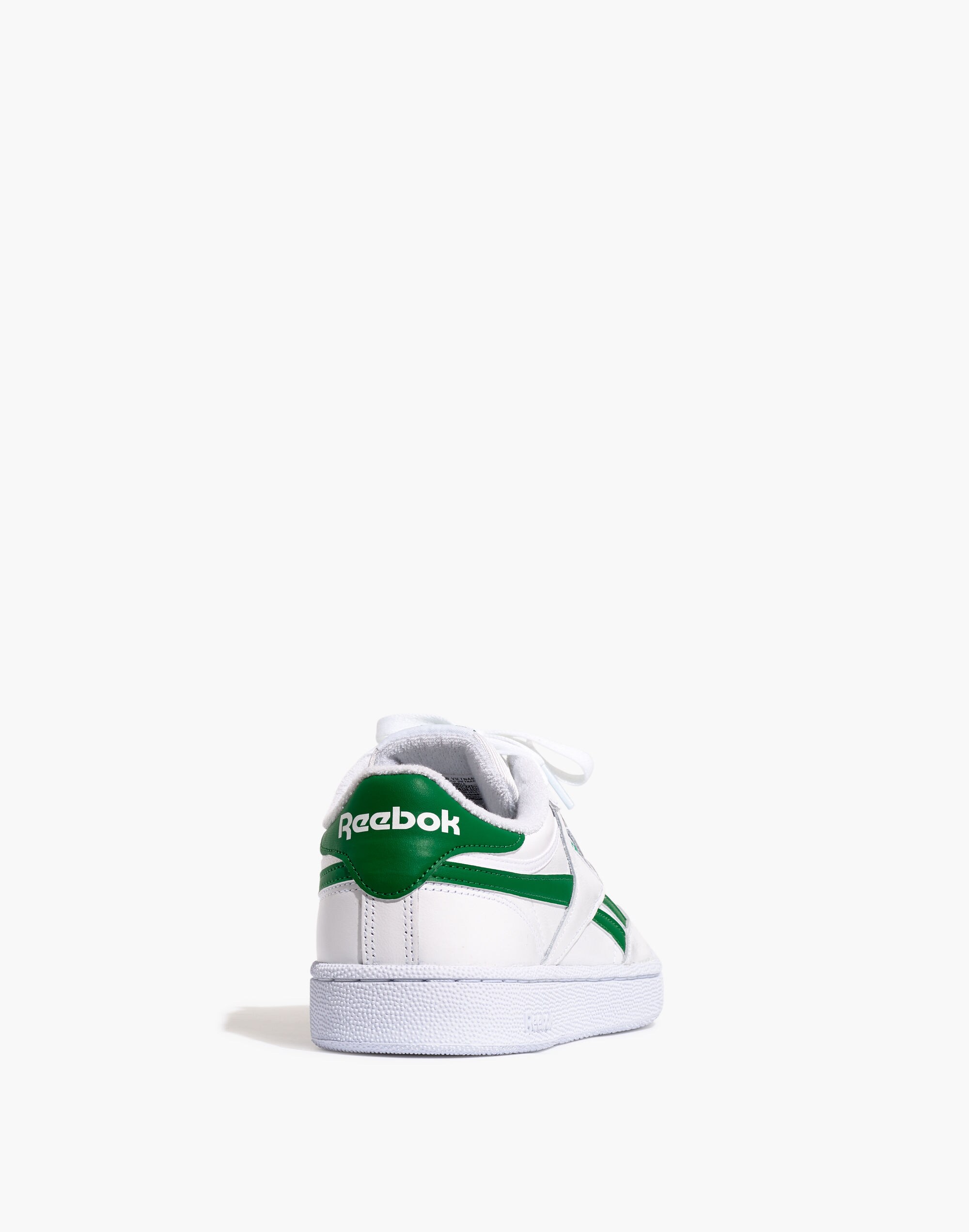 Reebok&reg; Leather Club C Revenge Sneakers in White and Green