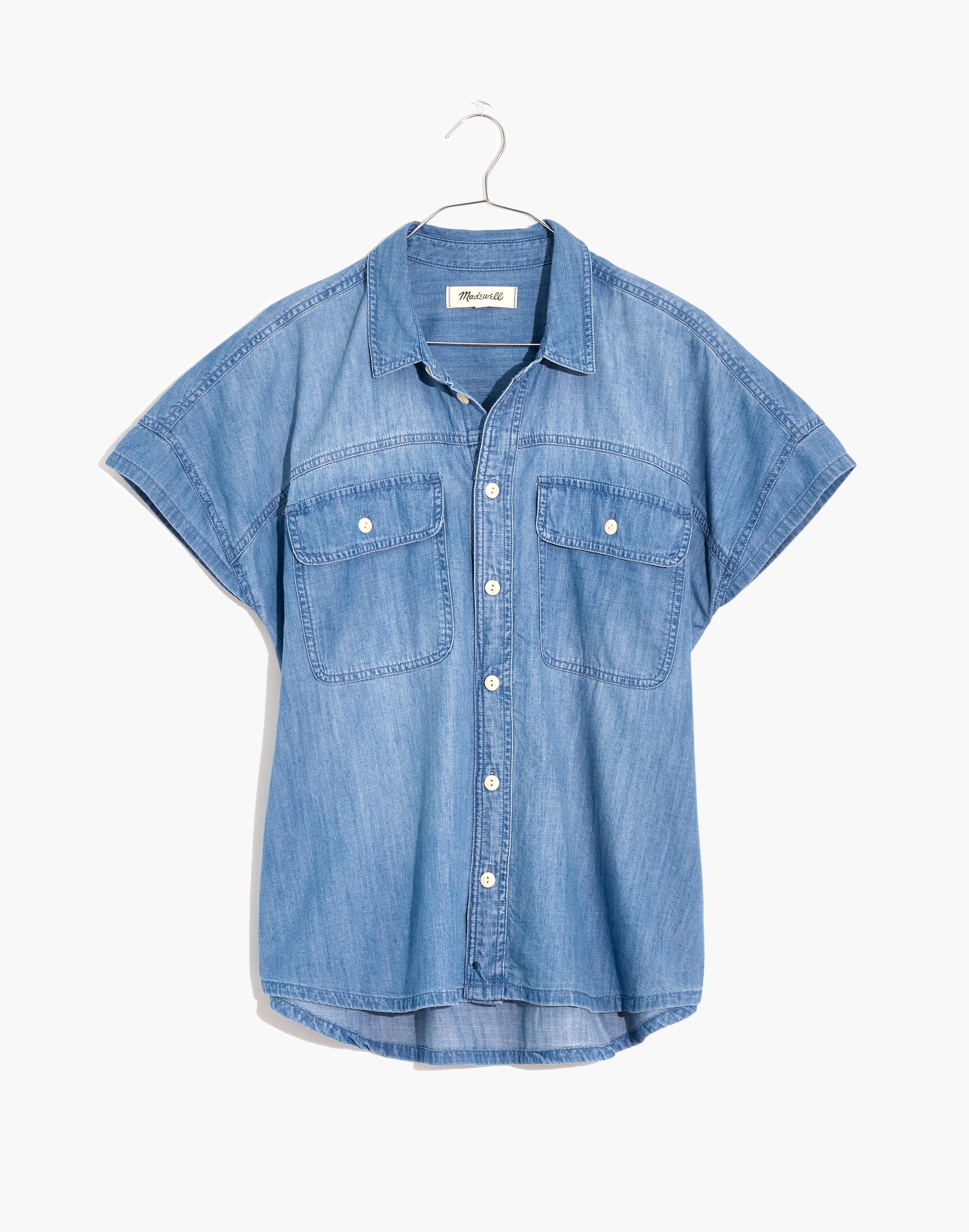 Cap-Sleeve Utility Shirt