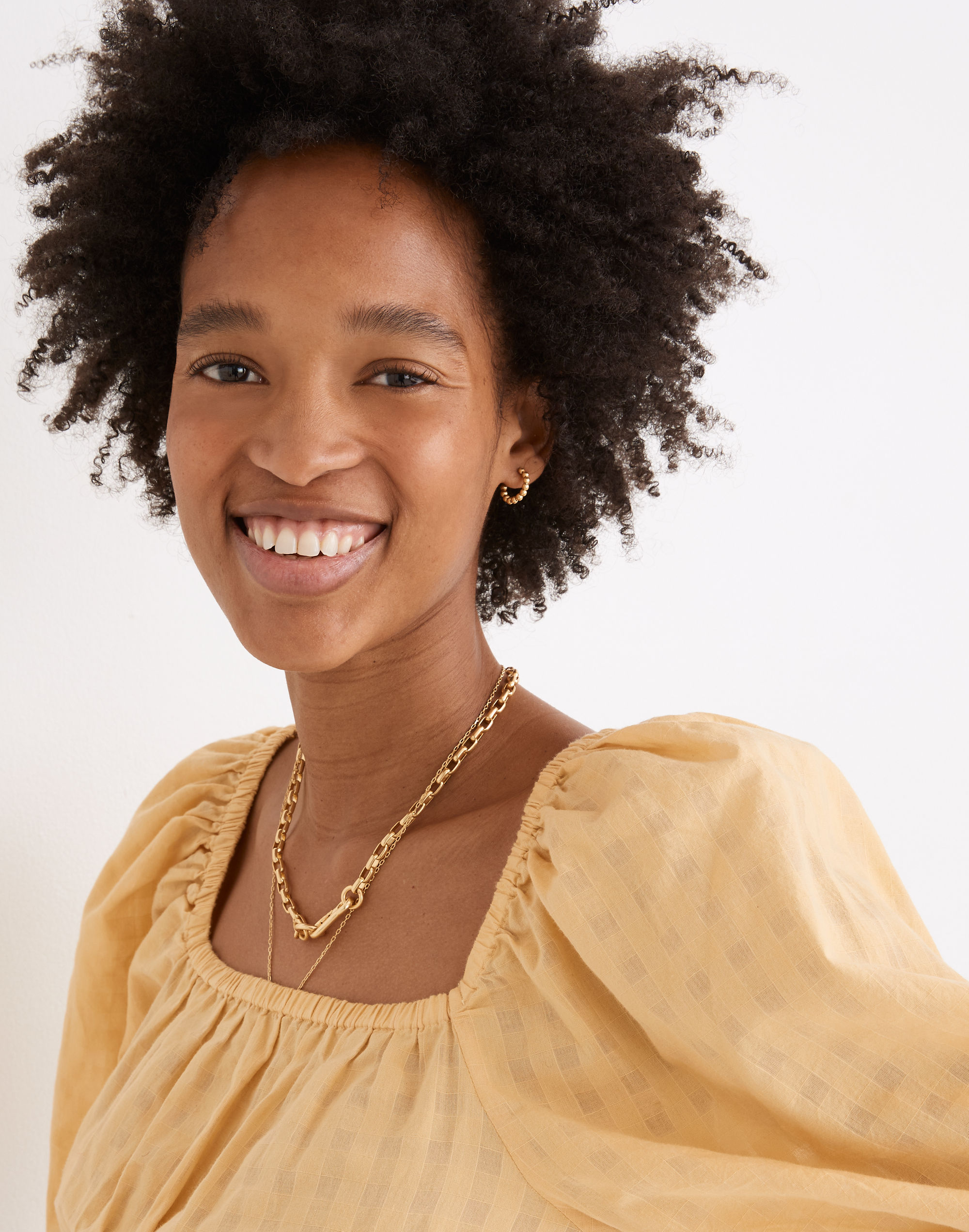 Smocked-Waist Crop Top