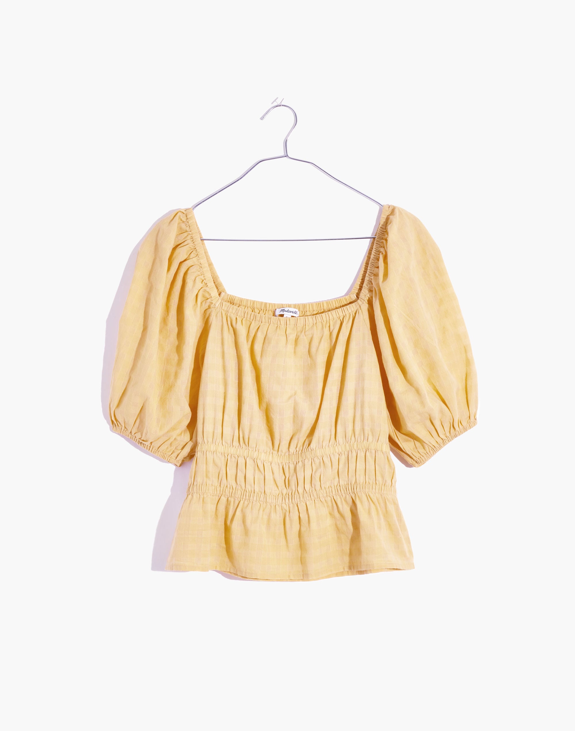 Smocked-Waist Crop Top