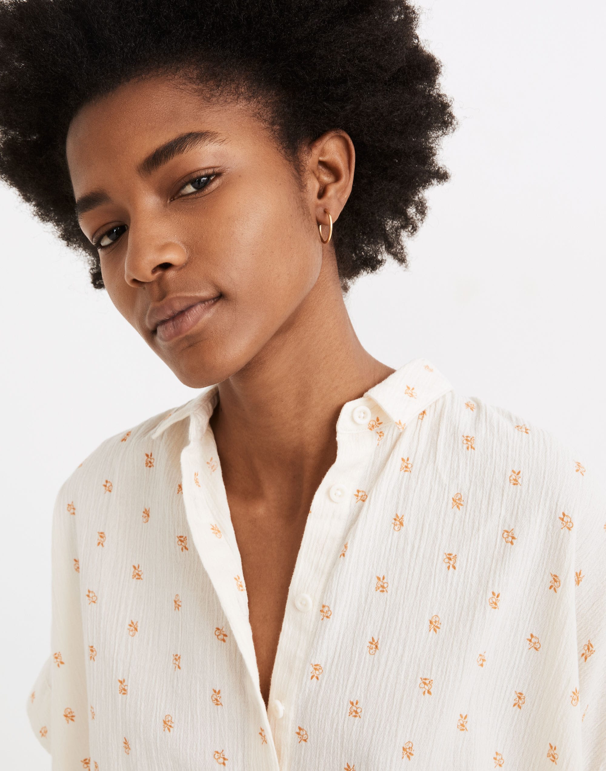 Hilltop Shirt in Mini Oranges