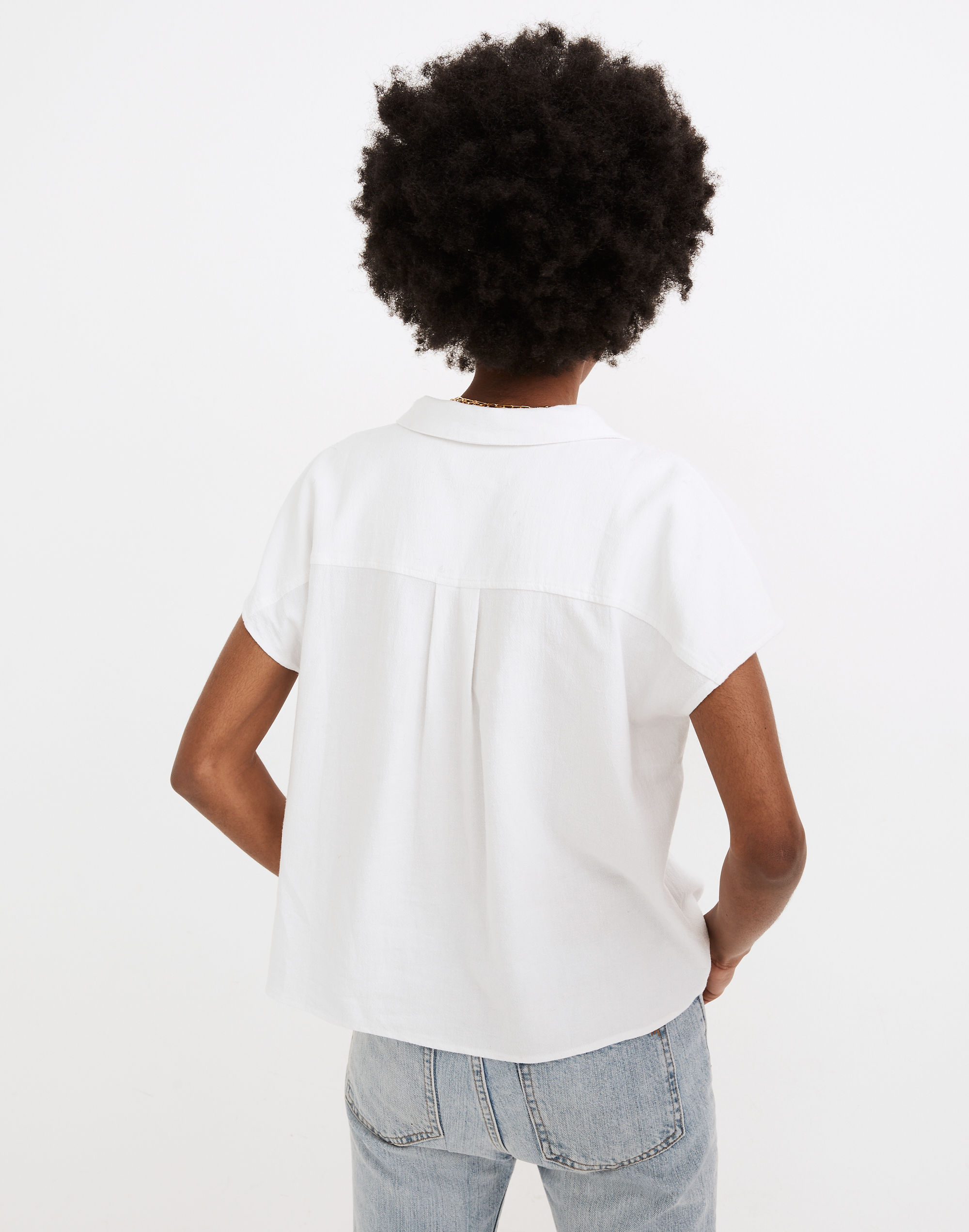 Cap-Sleeve Camp Shirt