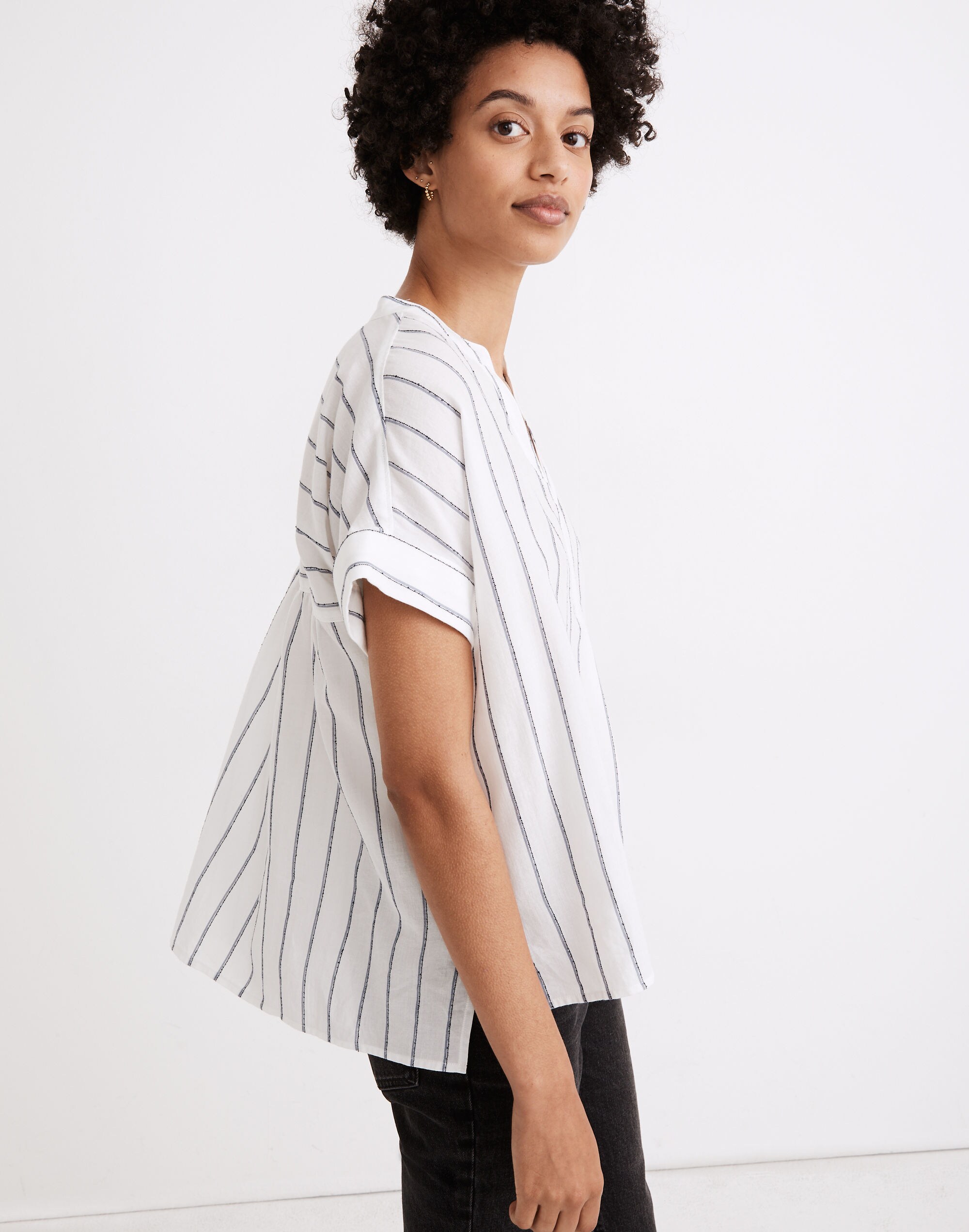 Lakeline Popover Shirt in Stripe | Madewell