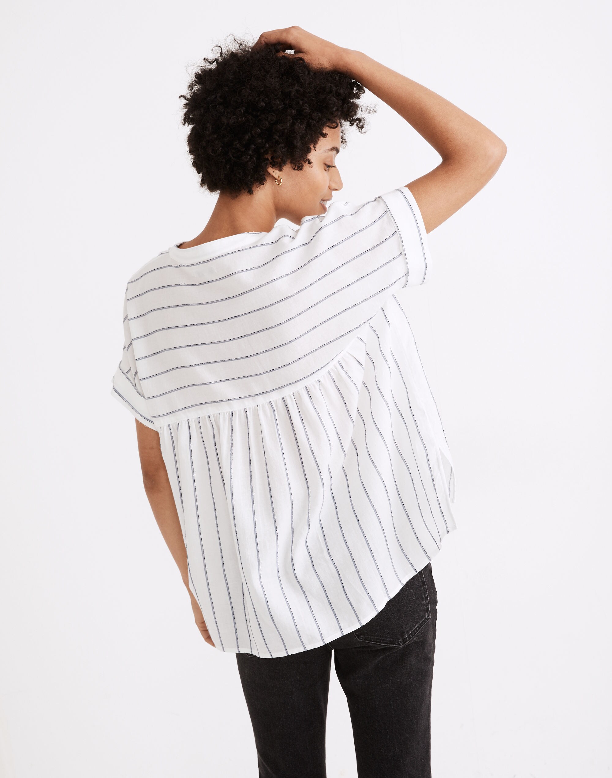 Lakeline Popover Shirt in Stripe | Madewell