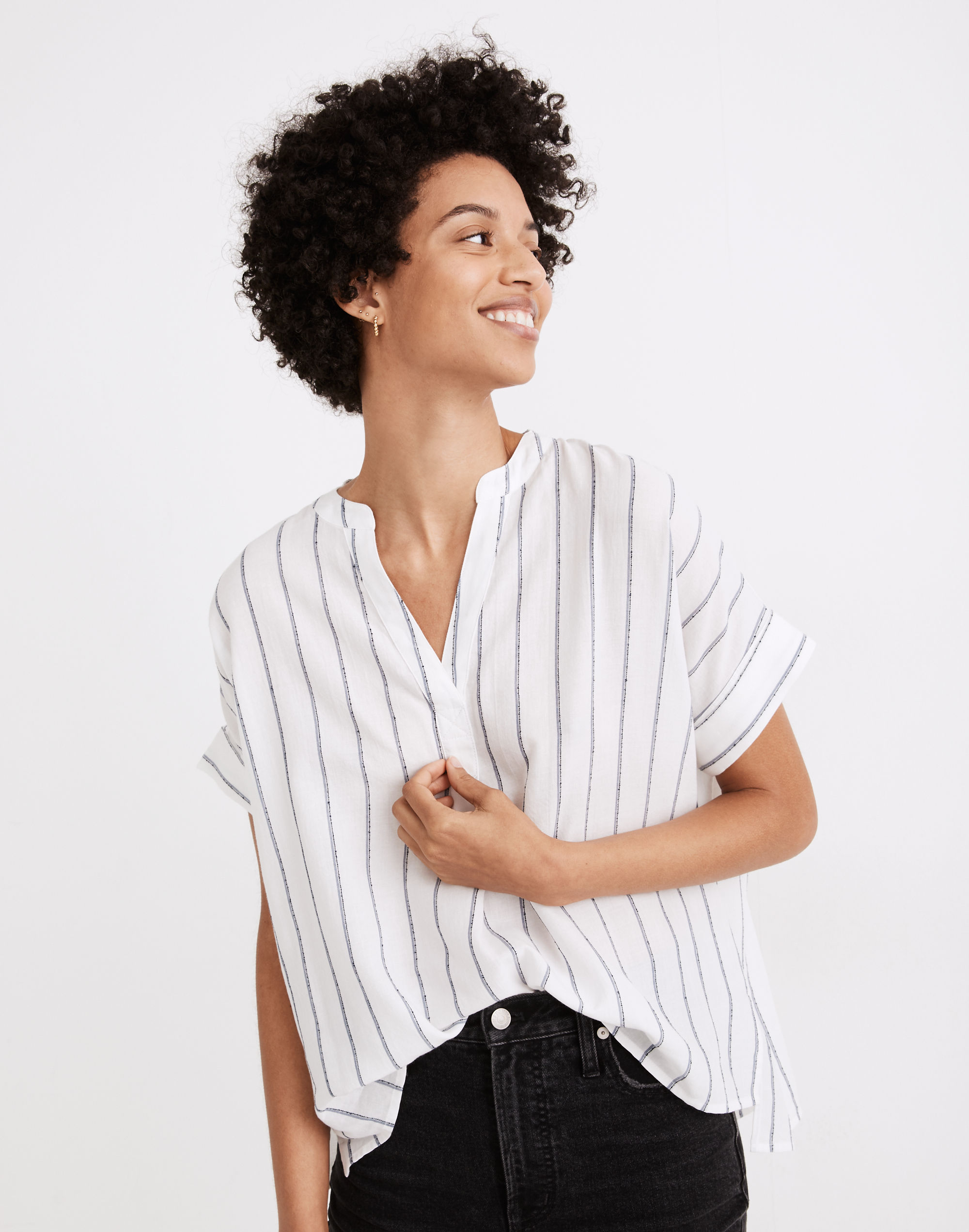 Lakeline Popover Shirt in Stripe | Madewell
