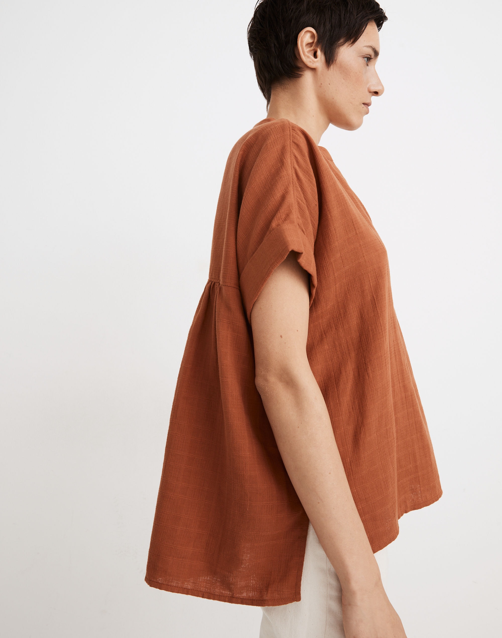 Lakeline Popover Shirt in Textural Plaid