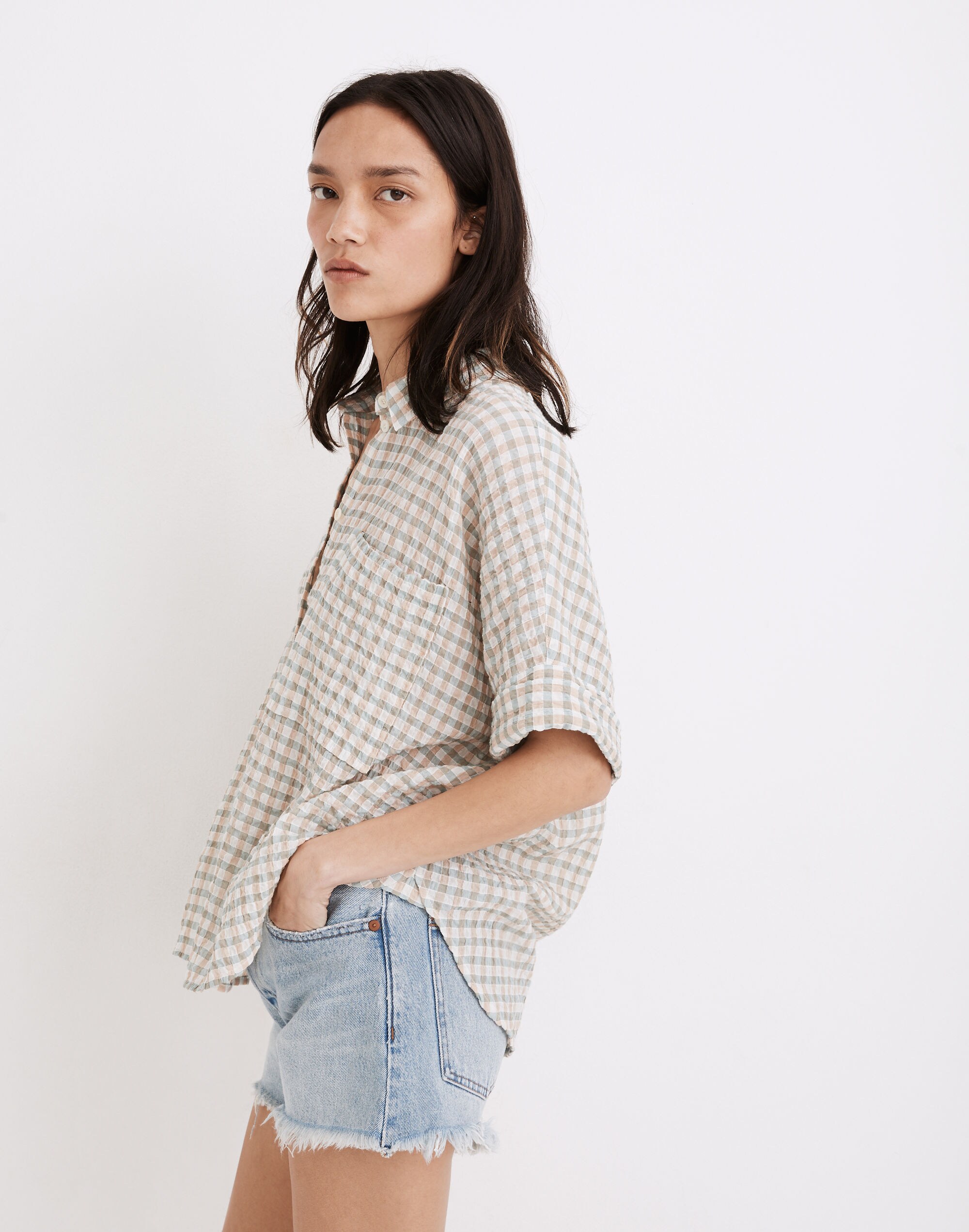 Gingham Seersucker Daily Shirt