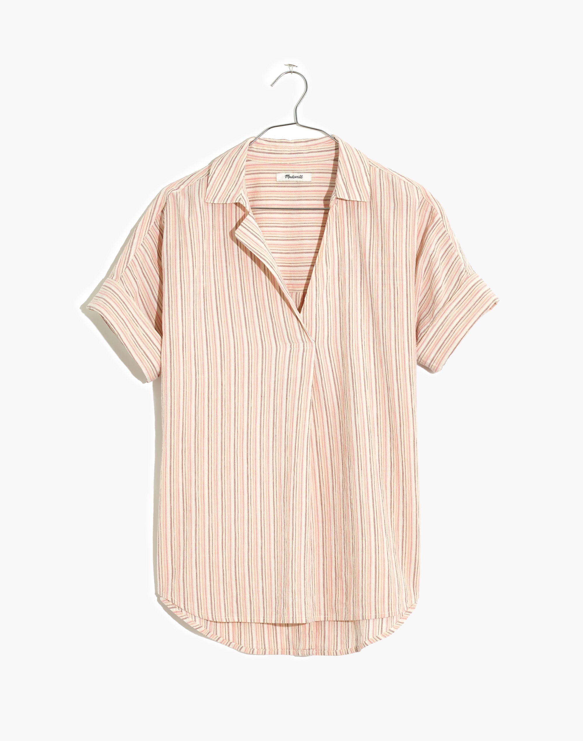 Courier Button-Back Shirt in Brampton Stripe