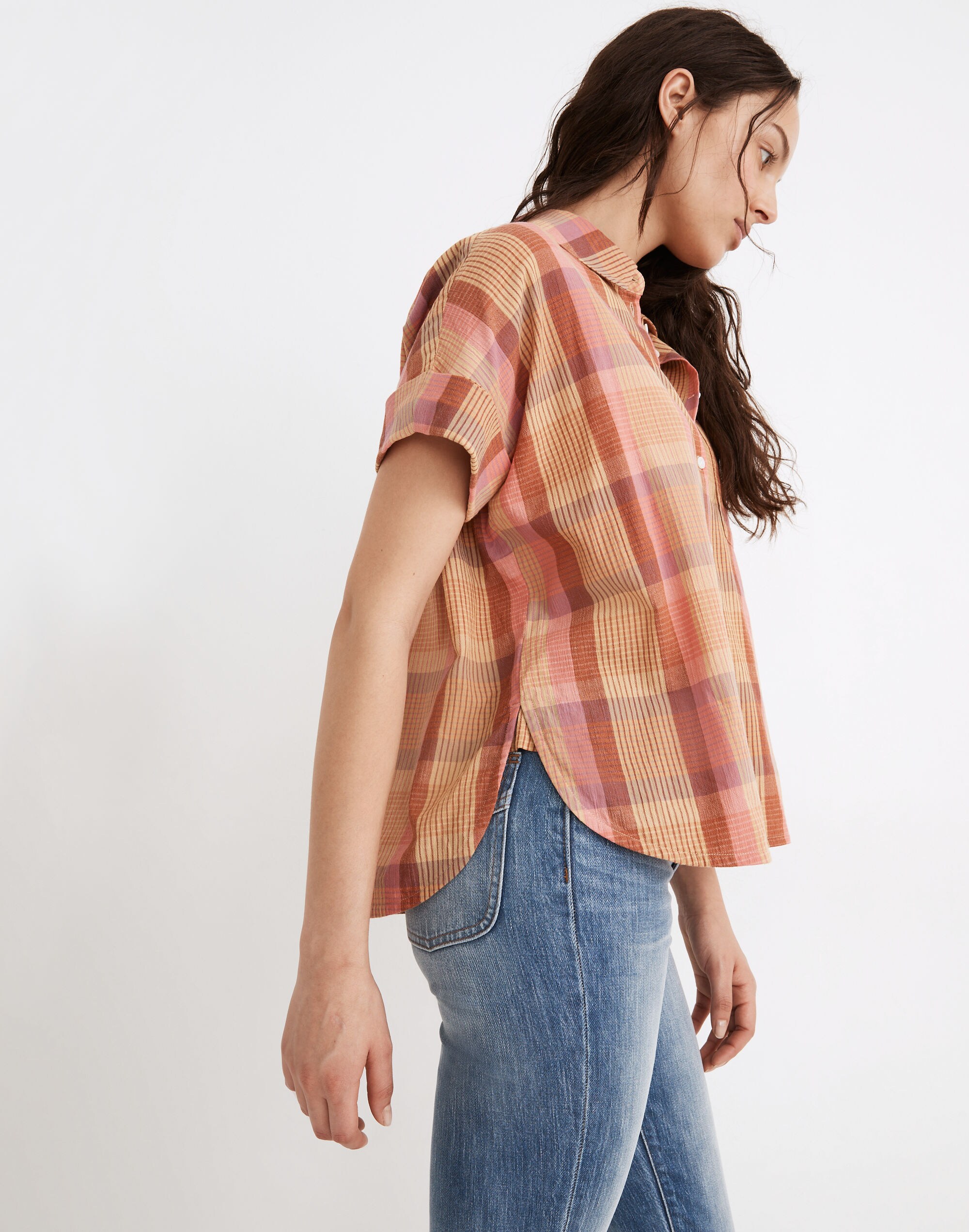 Daily Shirt in Neon Madras Plaid