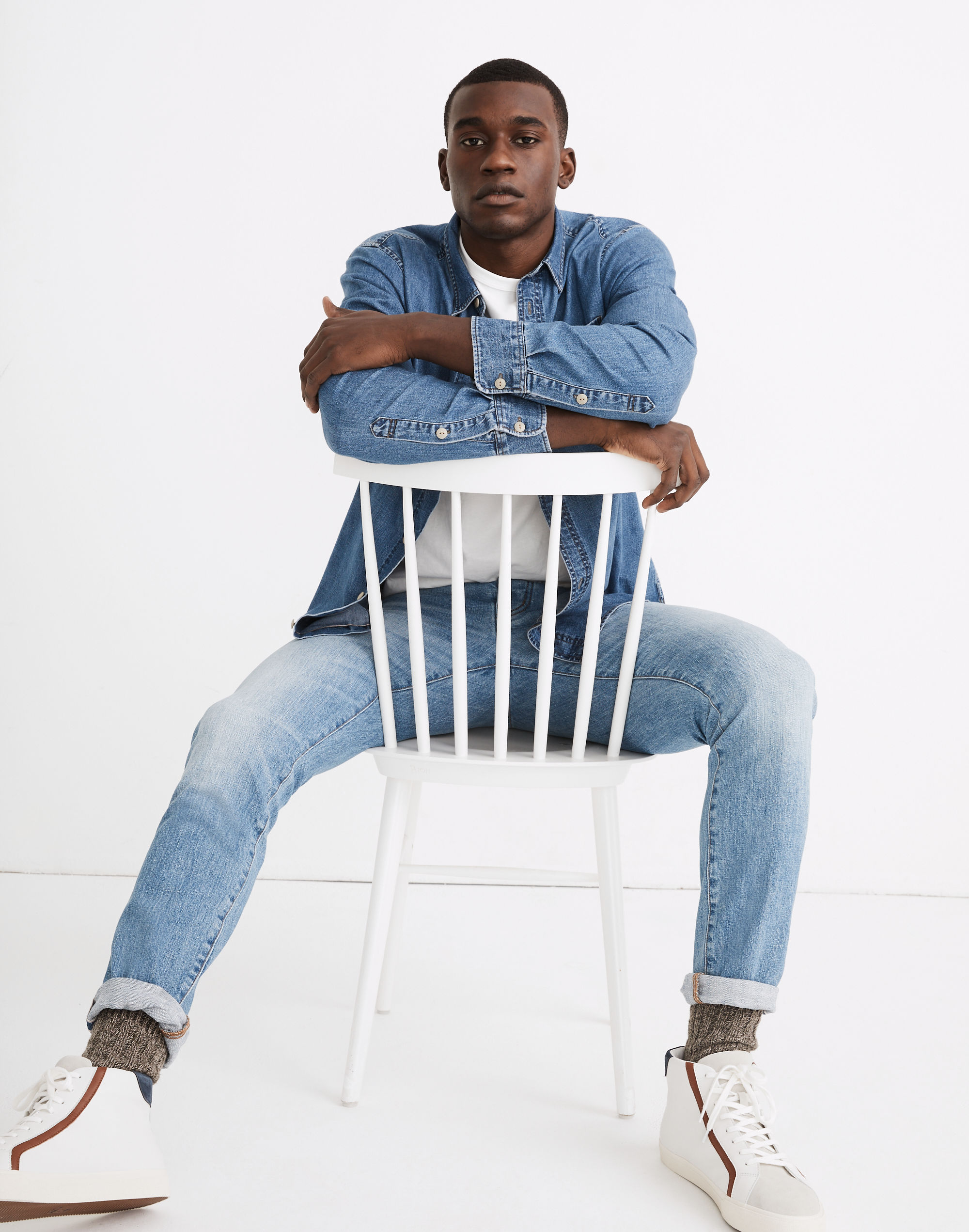 Athletic Slim Authentic Flex Selvedge Jeans in Gosbrook Wash