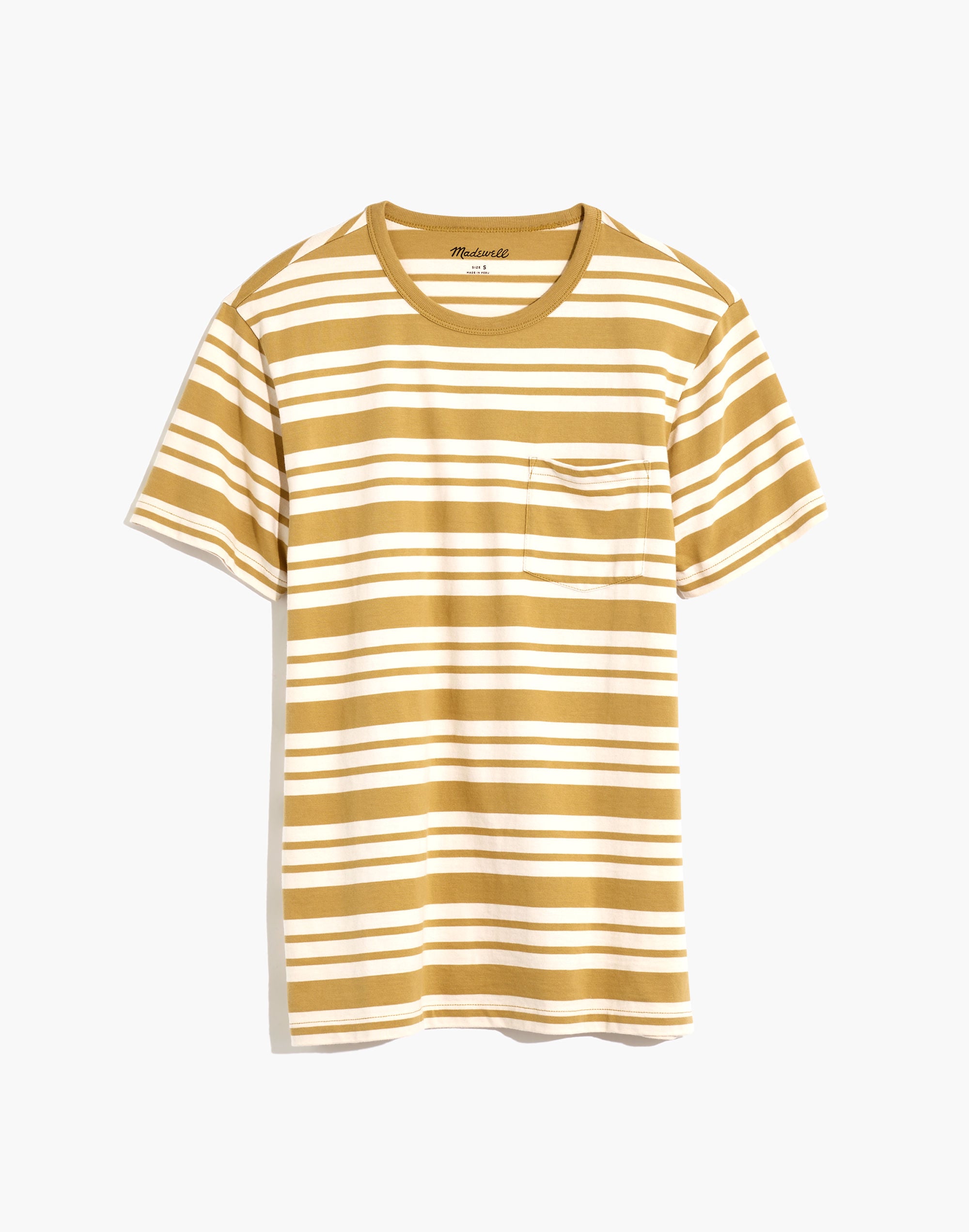 Allday Crewneck Pocket Tee in Dover Stripe