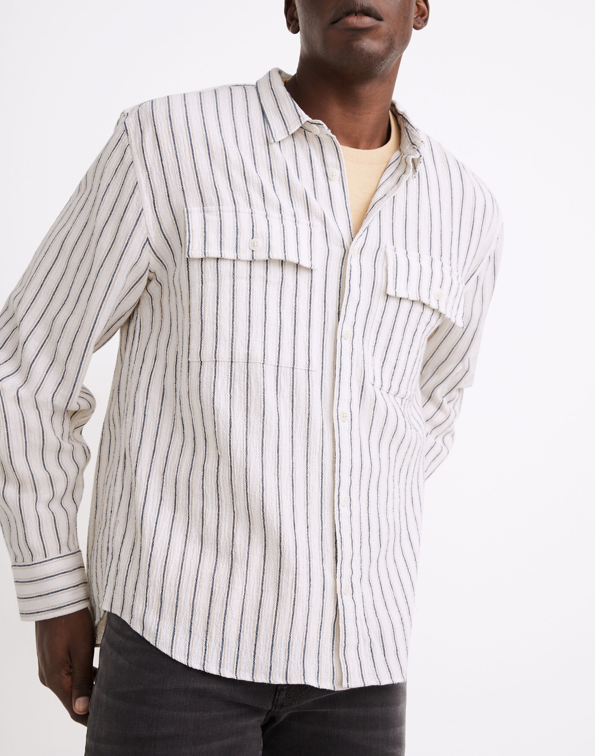 Perfect Long-Sleeve Shirt in Bridger Stripe