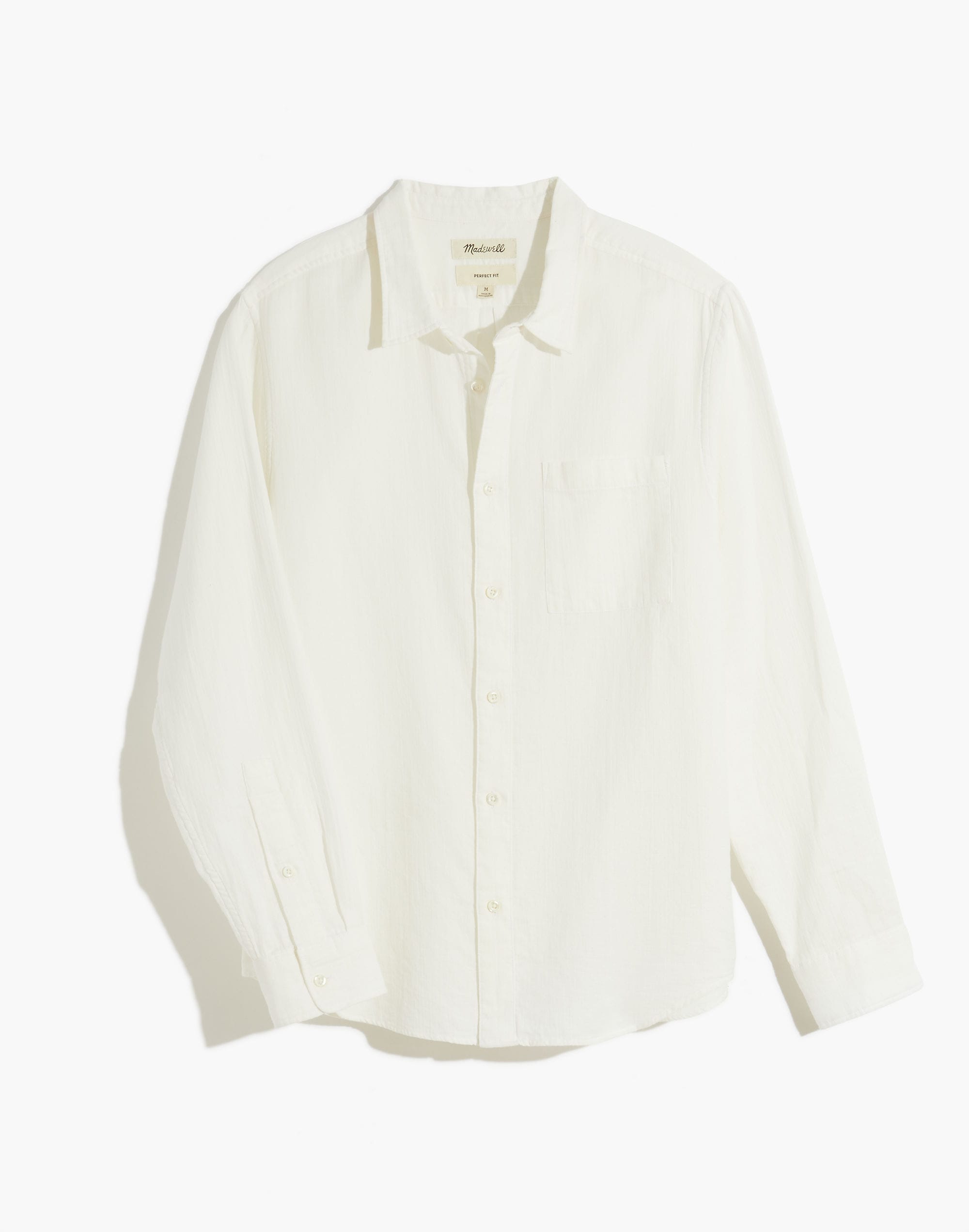 Textured Cotton Perfect Long-Sleeve Shirt