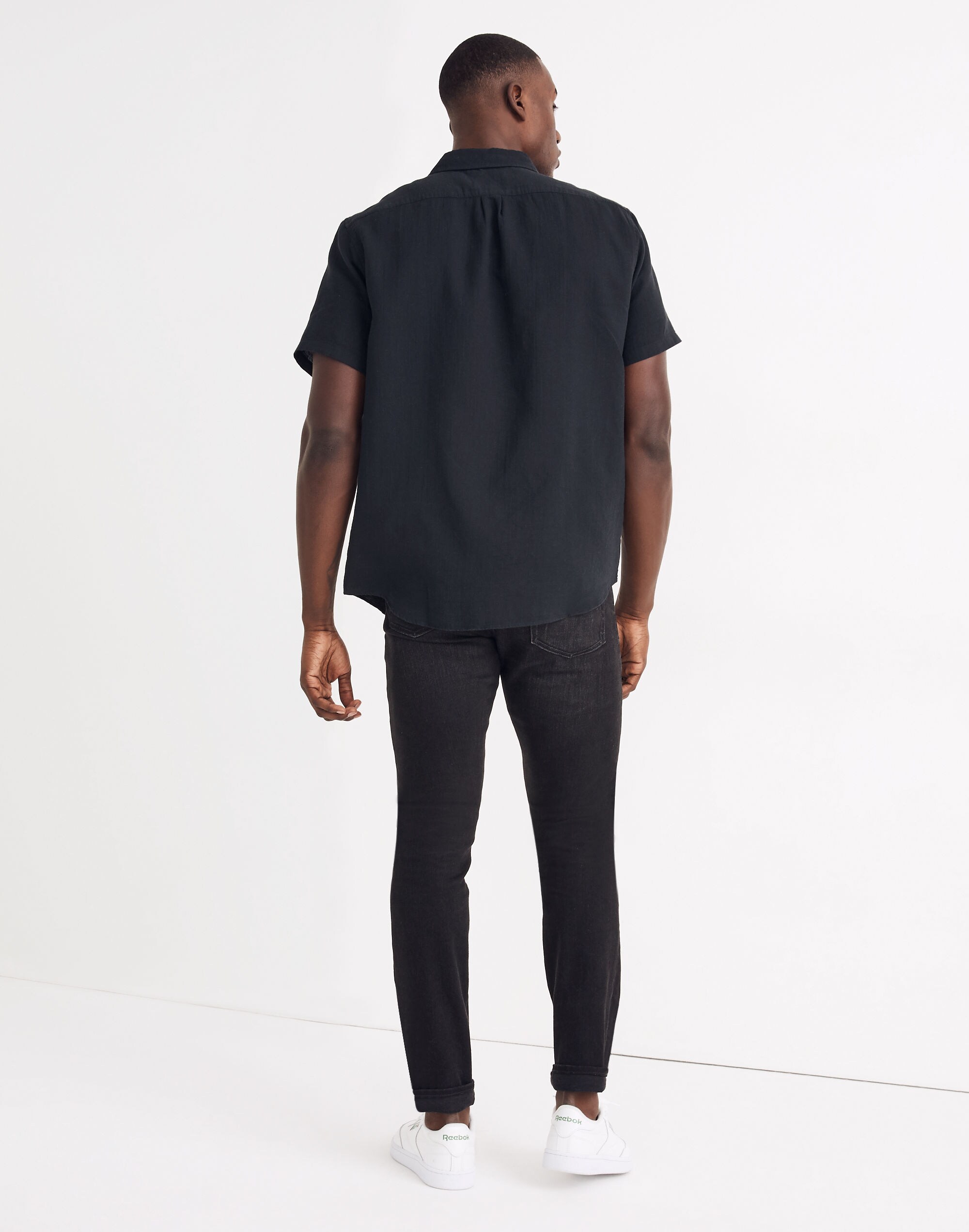 Textured Cotton Perfect Short-Sleeve Shirt